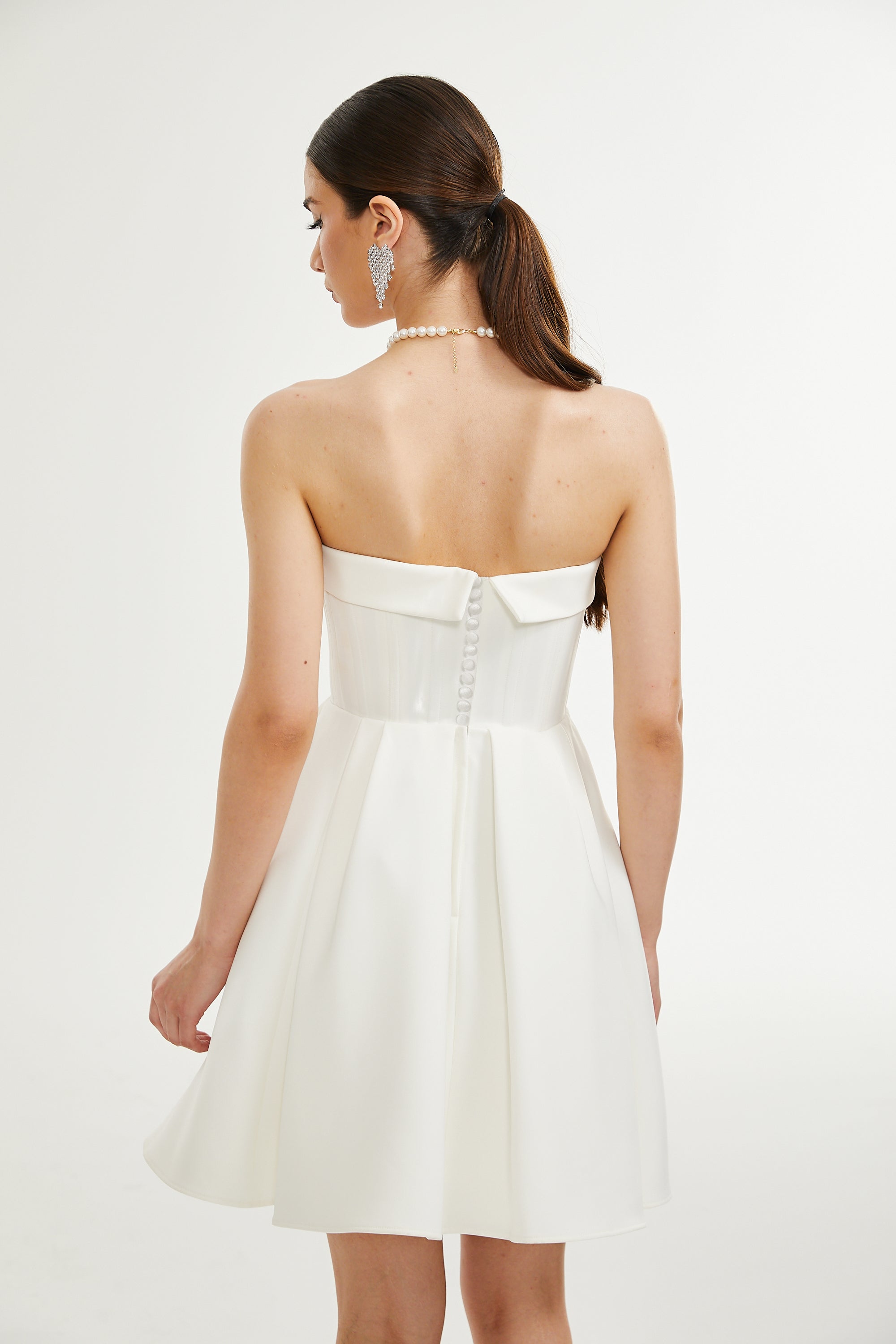 Kyra white off-shoulder flared dress (US Only)
