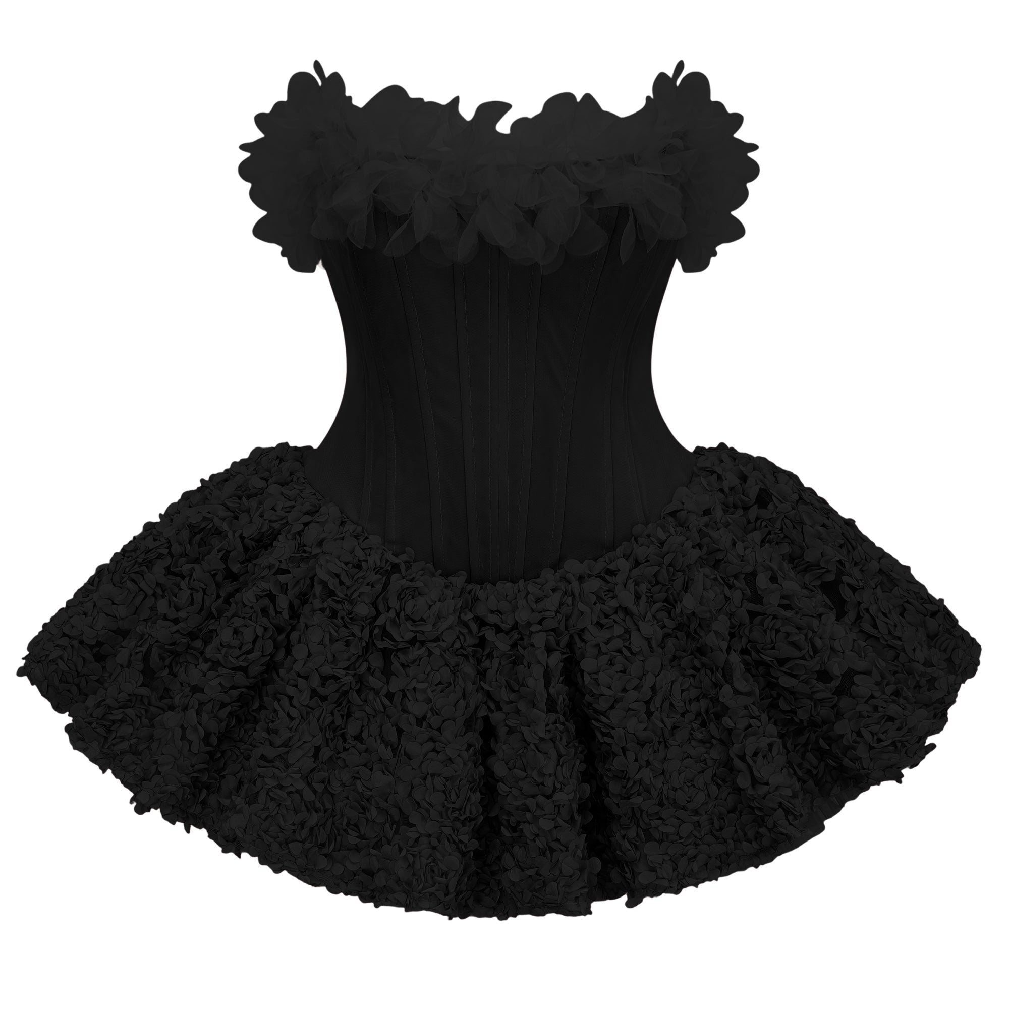 Rachel Black 3D Petal Tulle Mini Dress (Final Sale-US Only)