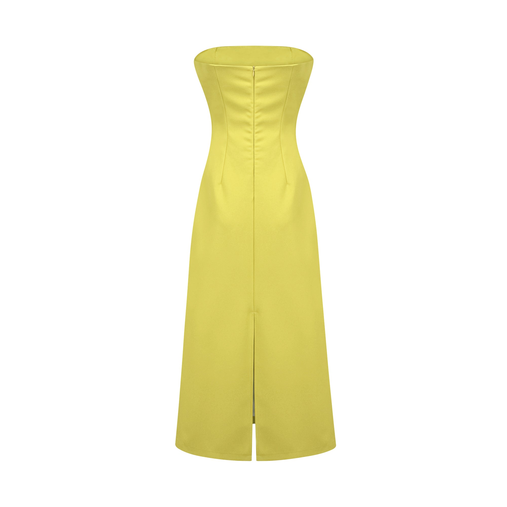 Irène Sequin Embroidered Off-Shoulder Midi Dress in Yellow