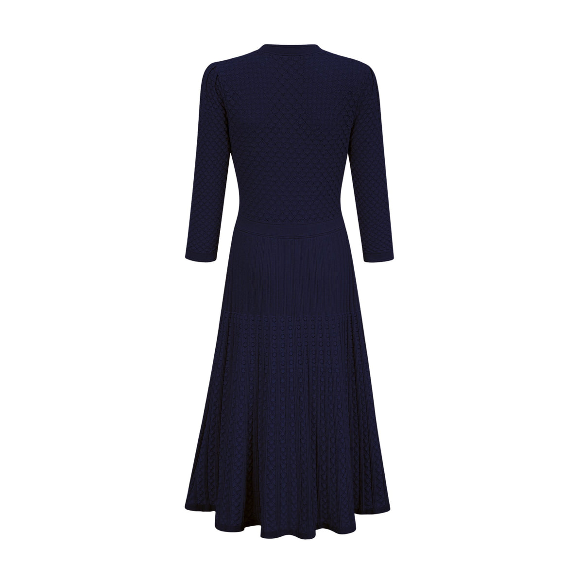 Élodie knitted long-sleeve midi dress in Blue (Final Sale-US Only)