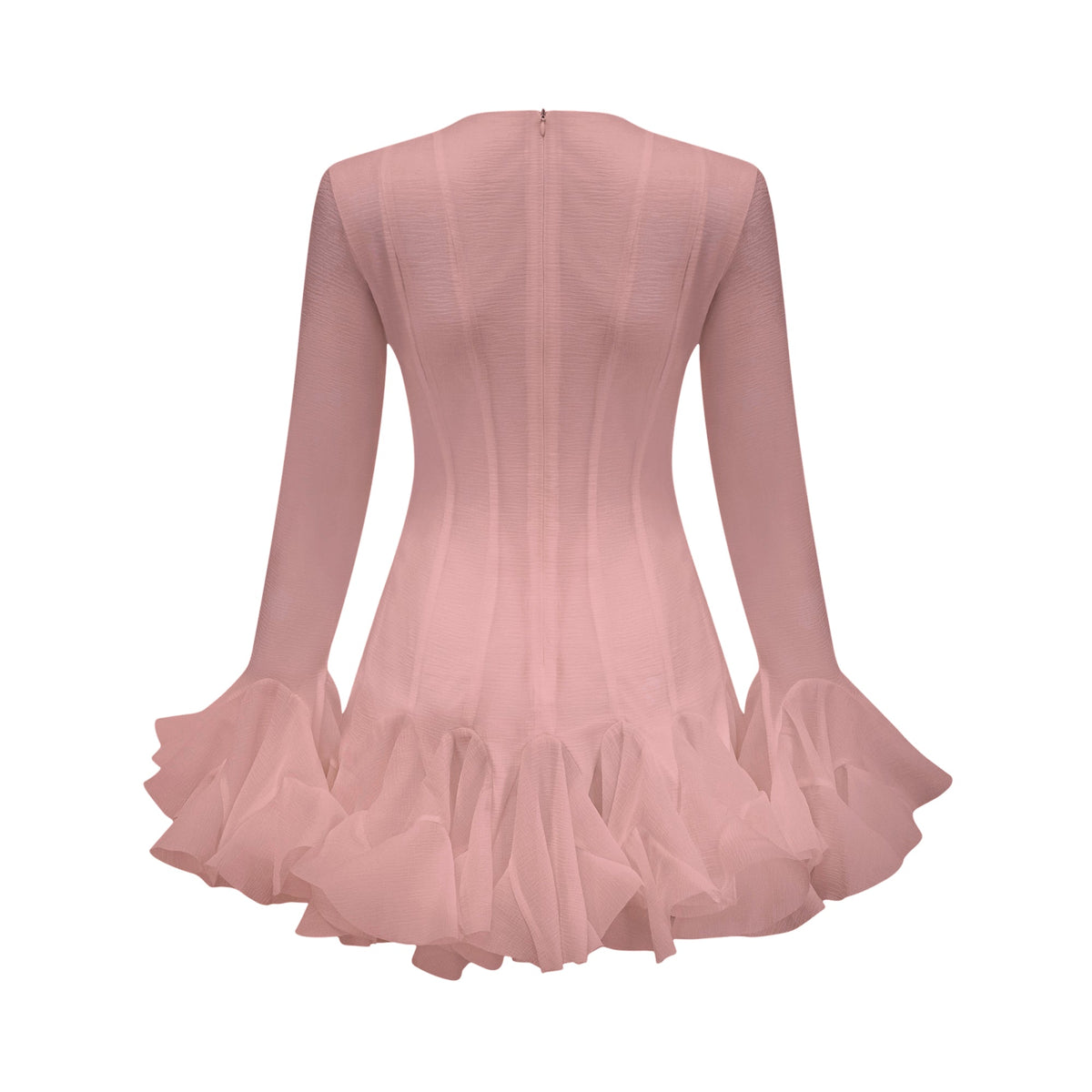 Anaïs semi-sheer flared mini dress (Final Sale-US Only)