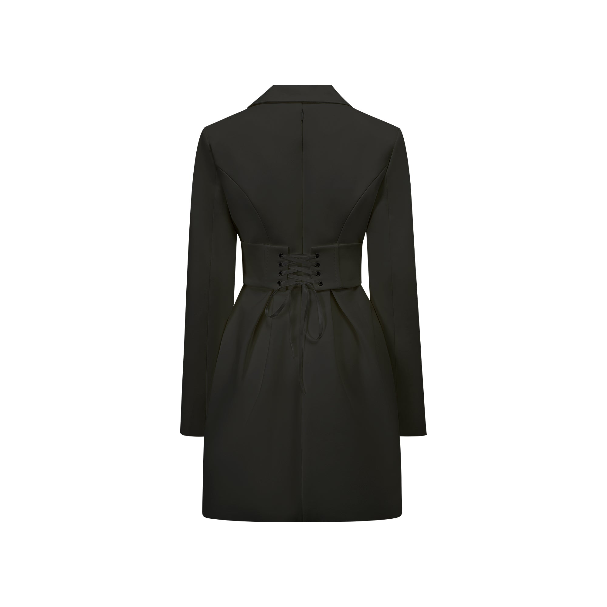 Inmaculada Black Boned Bodice Mini Blazer Dress (Final Sale-US Only)