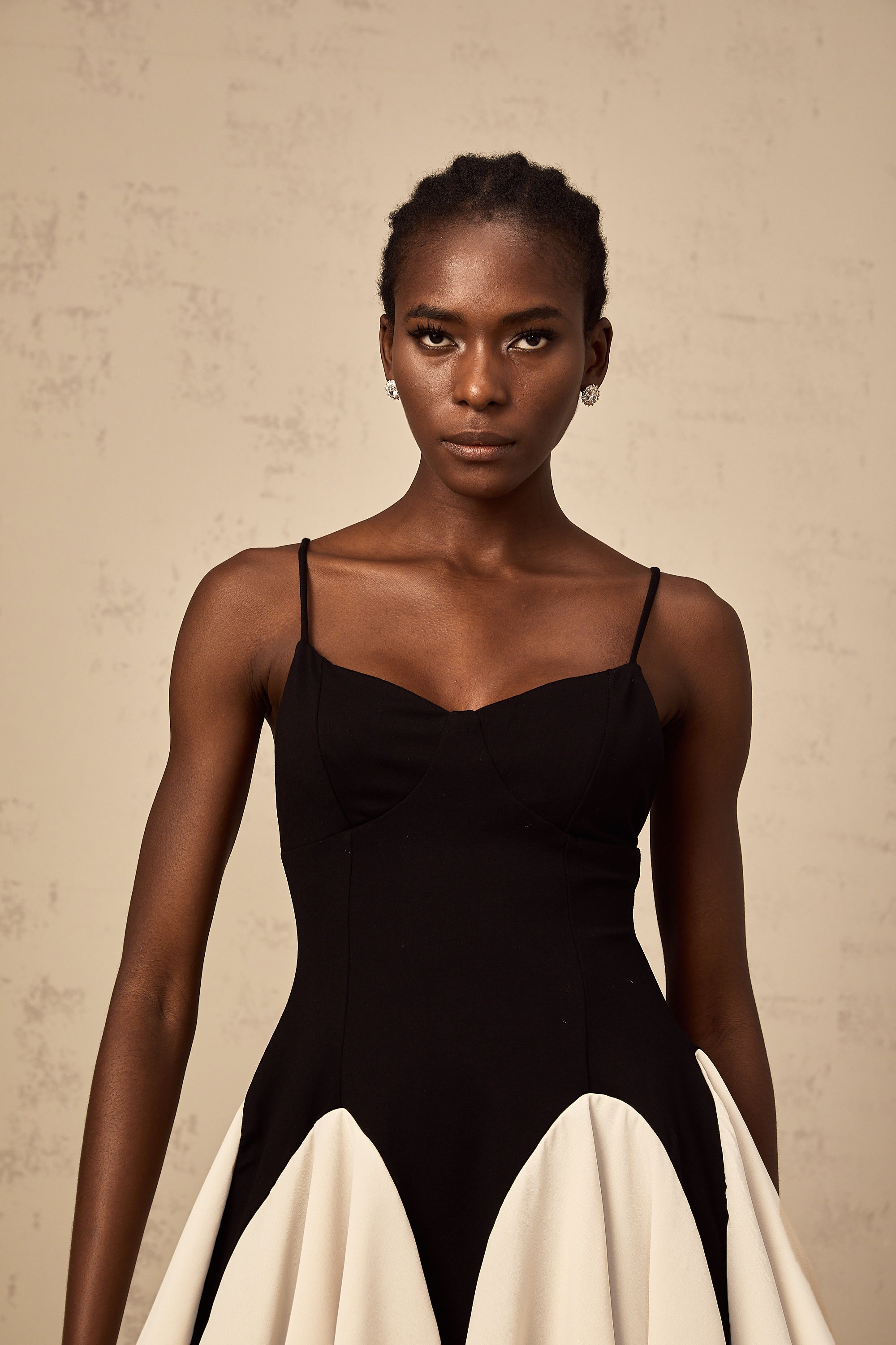 Justine color-blocked godet pleated mini dress (Final Sale-US Only)