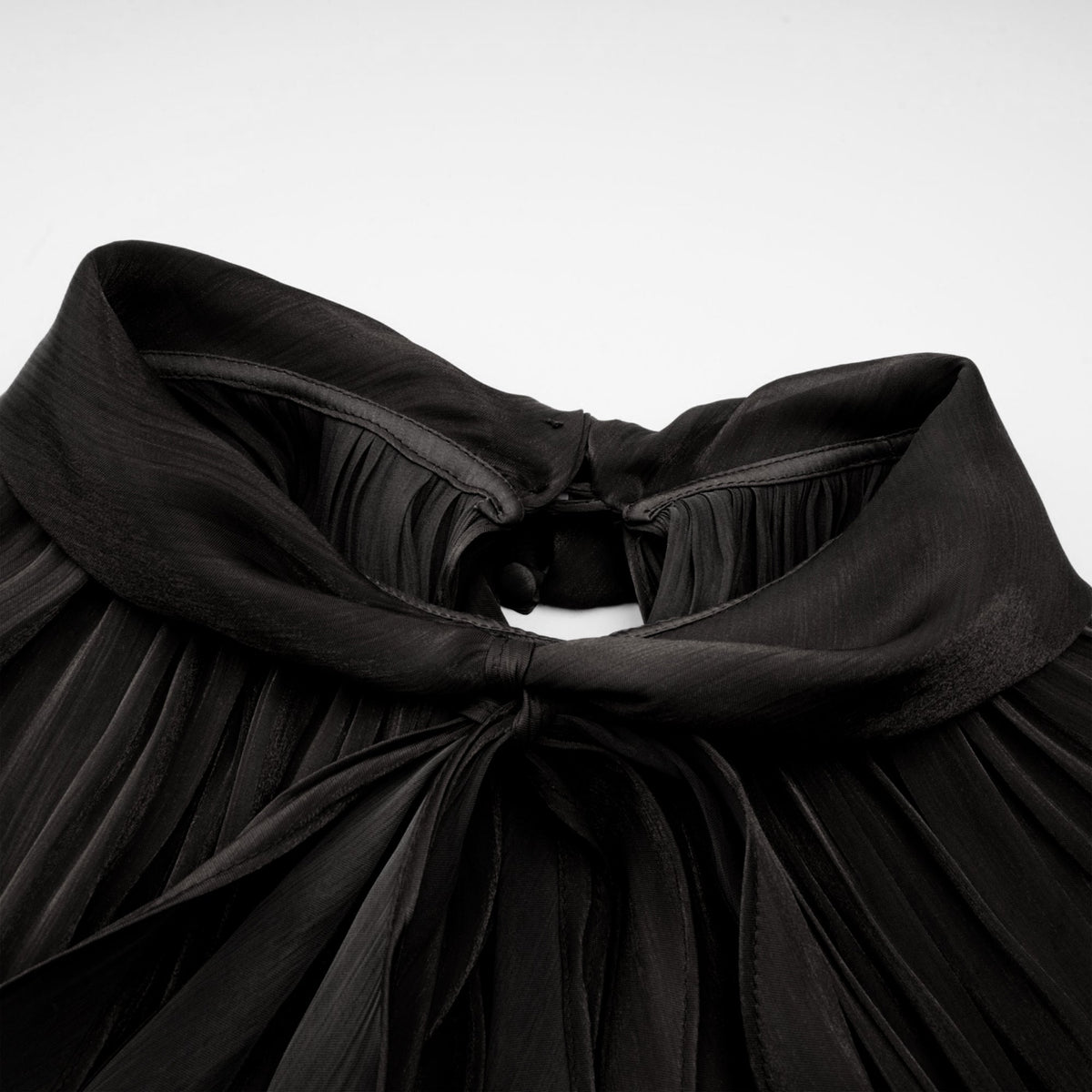 Mila pleated satin maxi dress in Black (Final Sale-US Only)