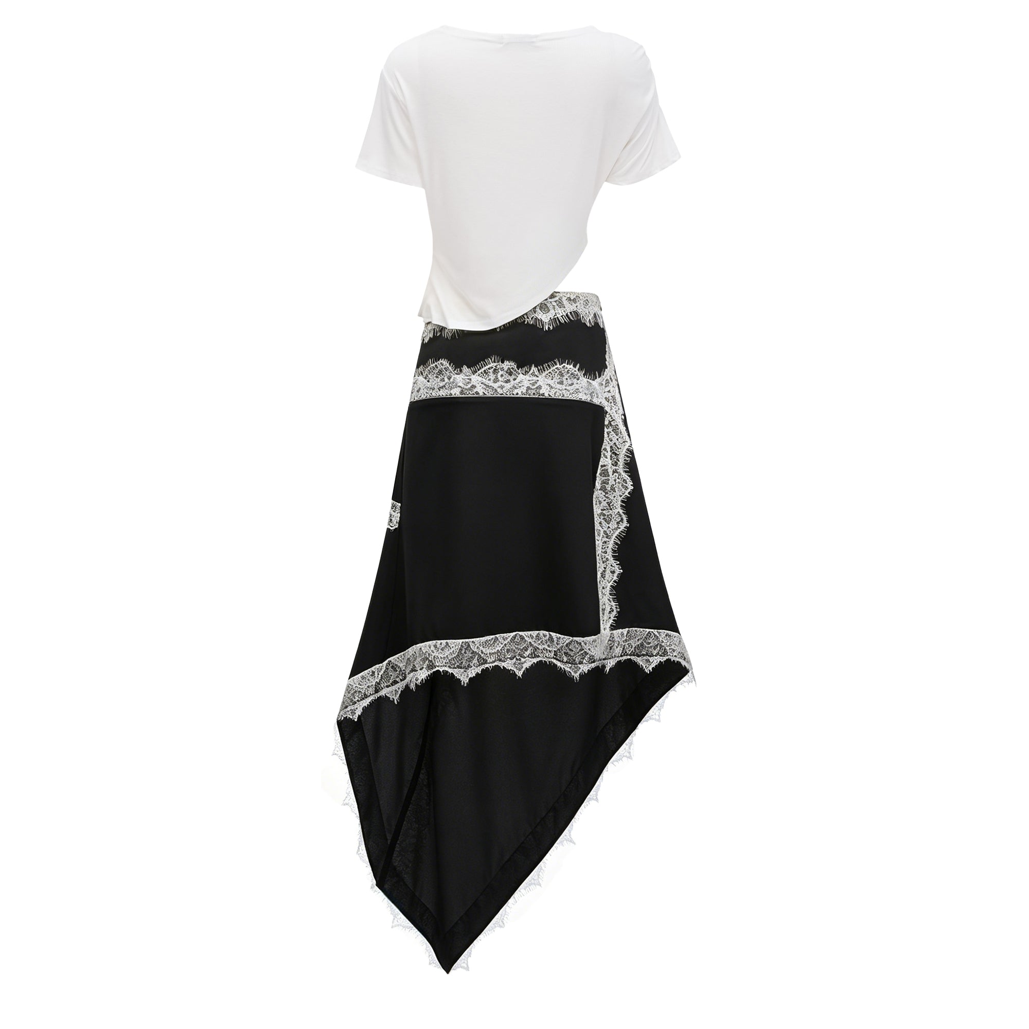 Fiamma Color Block Gathered Lace Panel Maxi Dress (Final Sale)