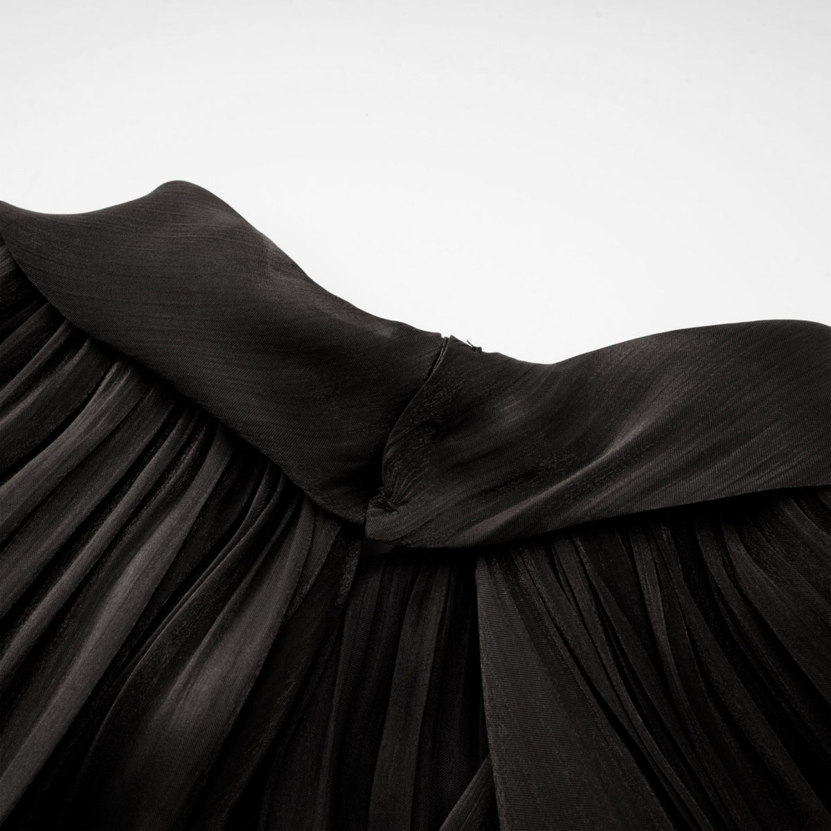 Mila pleated satin maxi dress in Black (Final Sale-US Only)