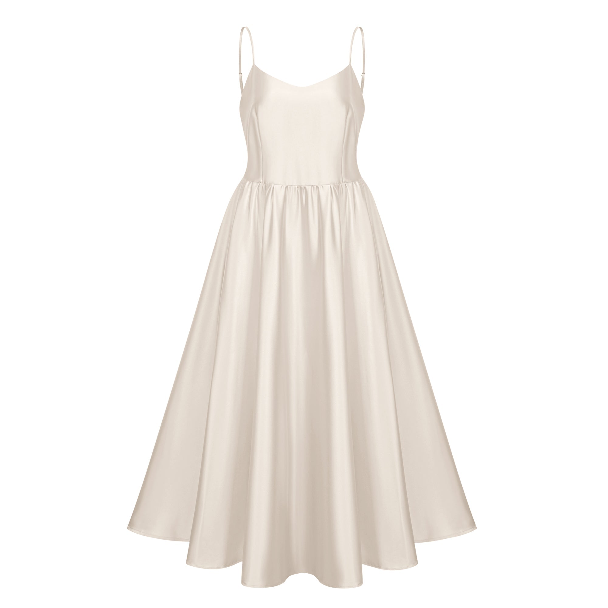 Fadila Neutral Semi-Sheer Blouse & Dress Set