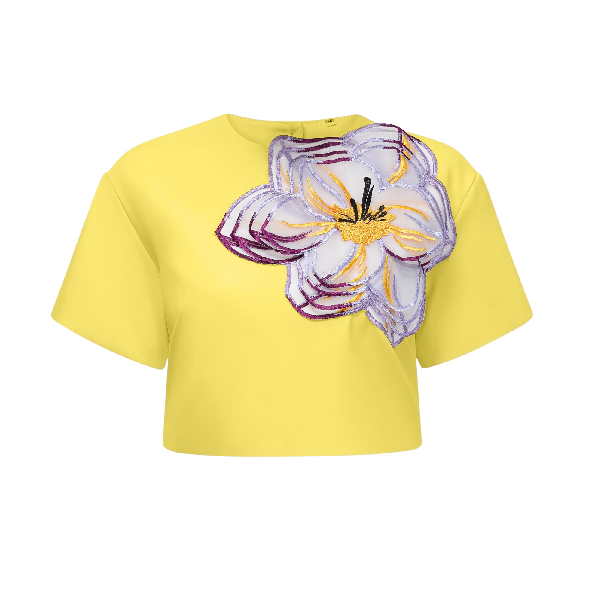 Irène Yellow Sequin Floral Embroidered Matching Set
