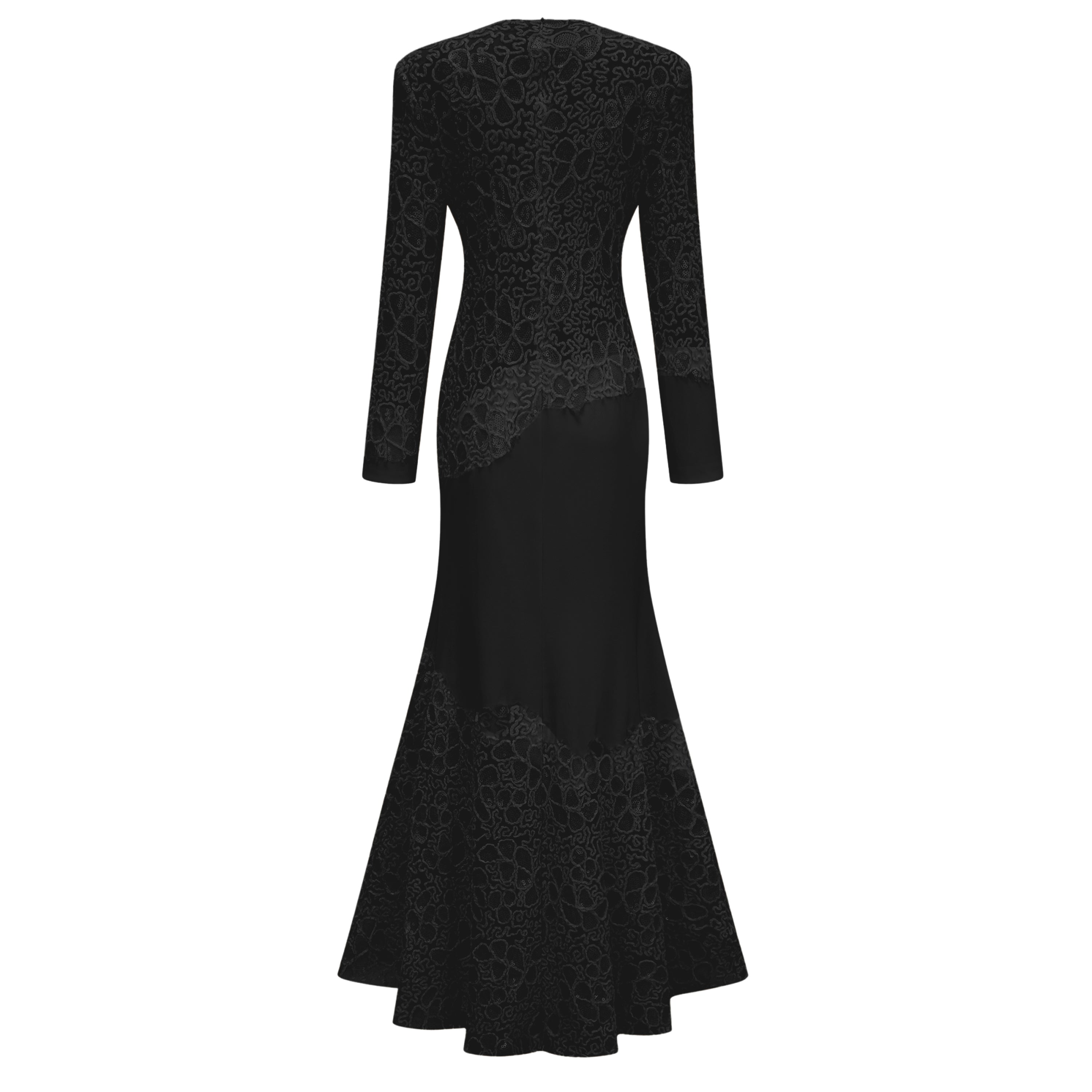 Mathilde Black Embroidered Maxi Dress (Final Sale-US Only)