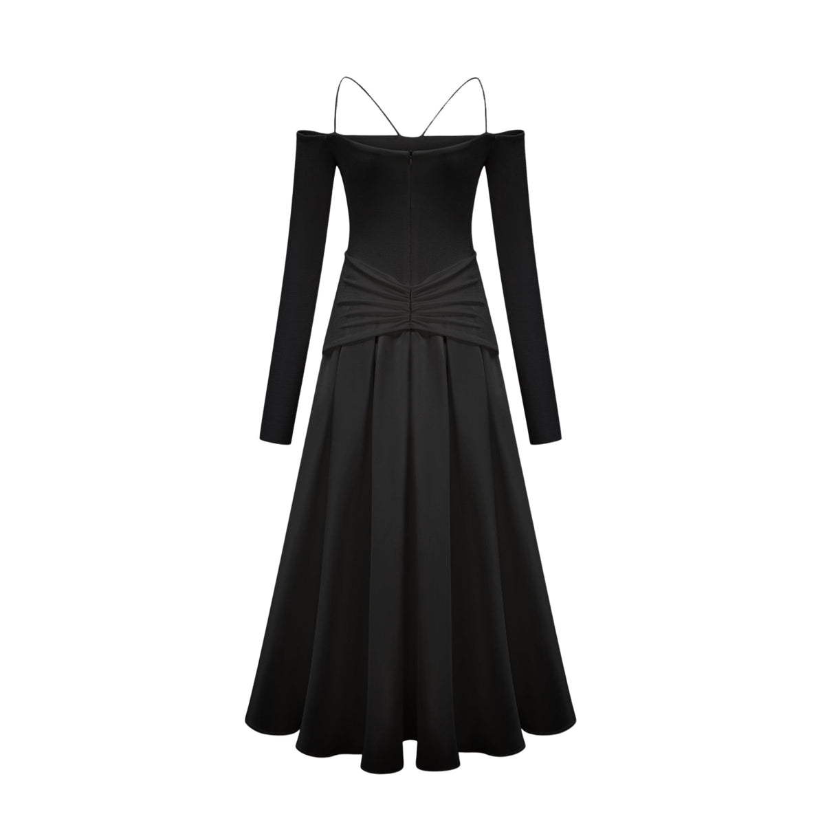 Nadine off-shoulder panelled maxi dress in Black (Final Sale-US Only)