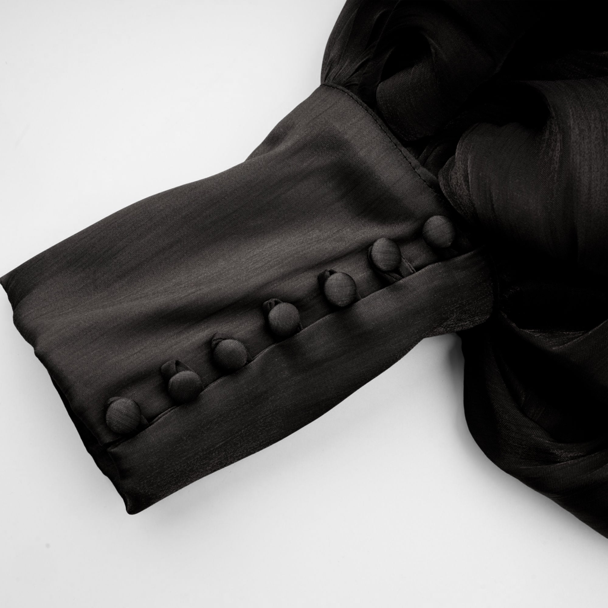 Mila pleated satin maxi dress in Black (Final Sale-US Only)