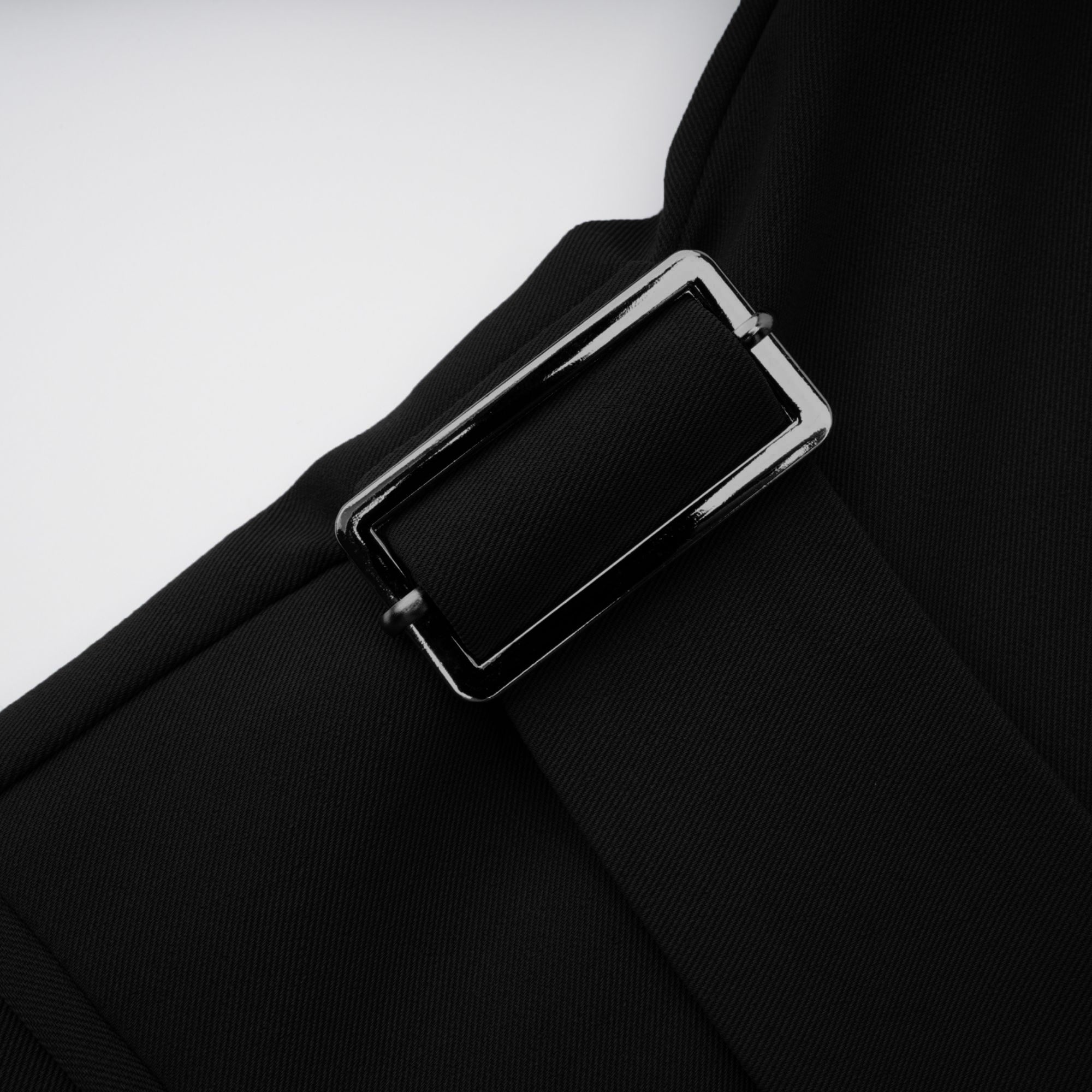 Amelie Black Asymmetrical Cut-Out Jacket