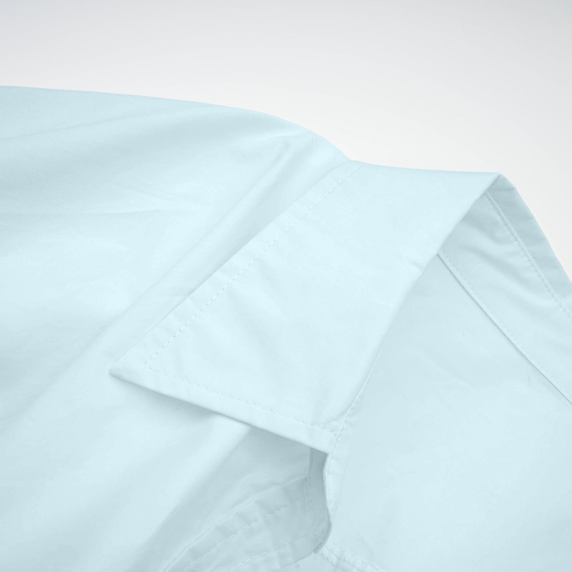 Coline Blue Asymmetrical Ruched Shirt (Final Sale)