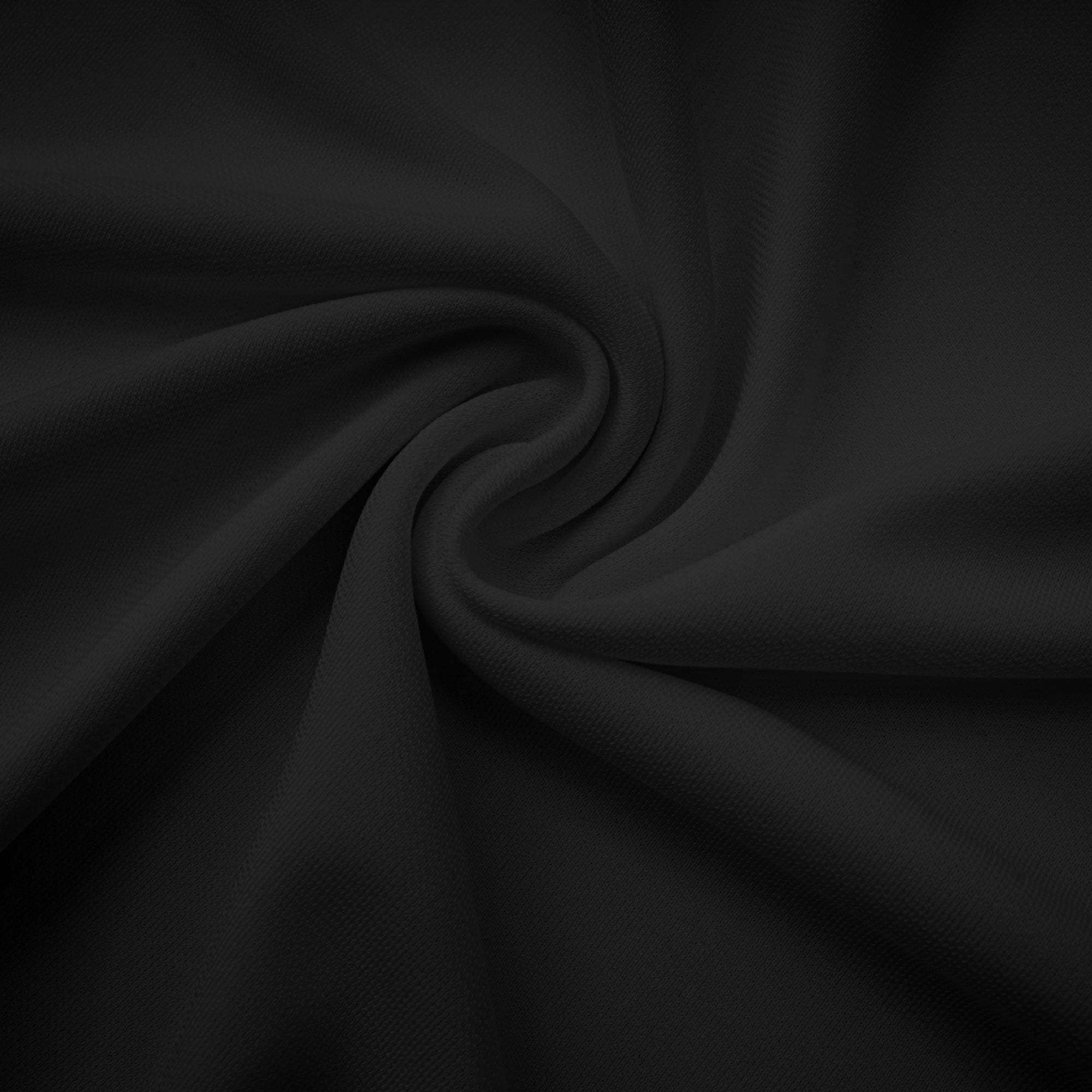 Mystérieuse Black Turtleneck Draped Maxi Dress