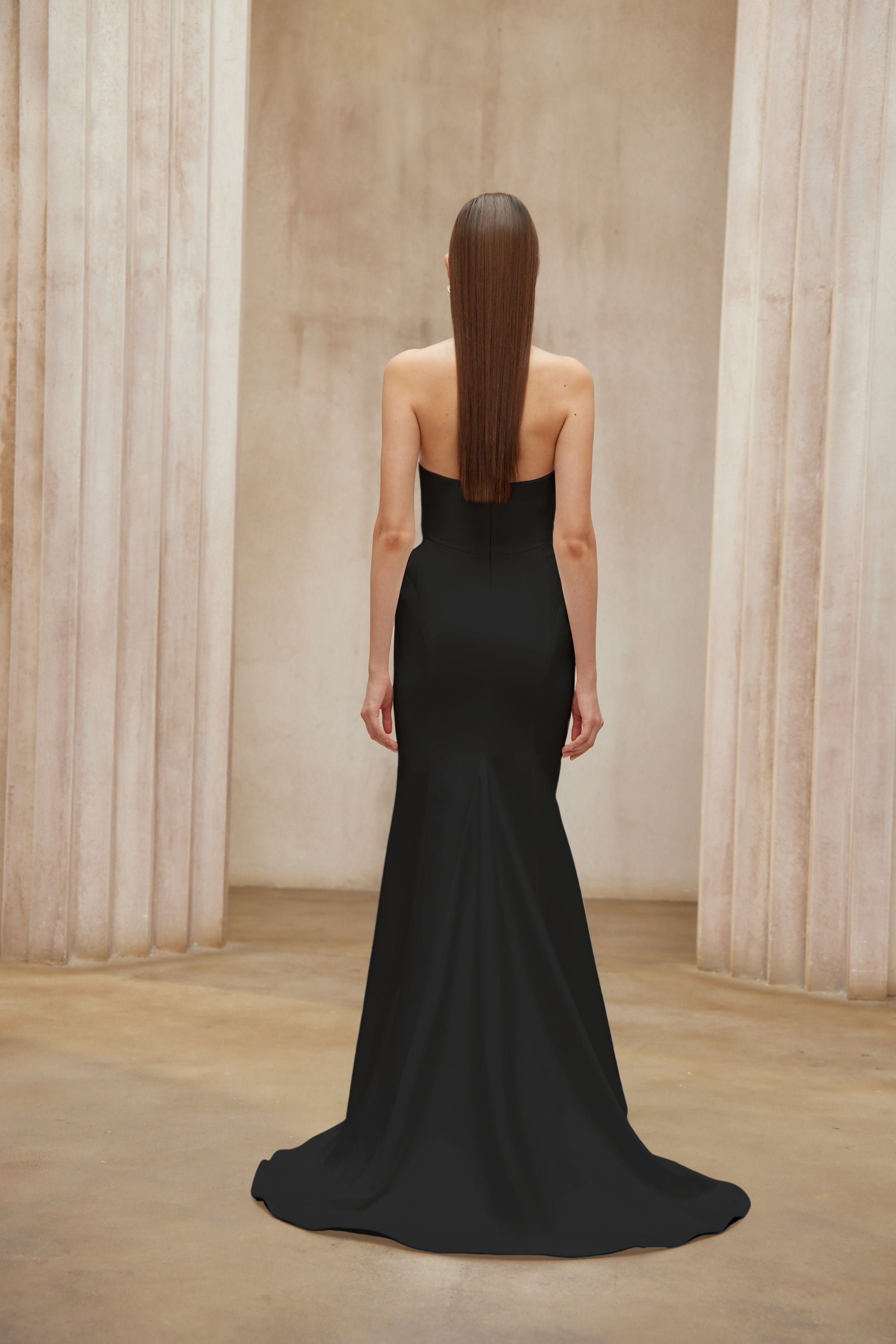 Alba Black Barrel Waist Corset Maxi Dress (Final Sale-US Only)