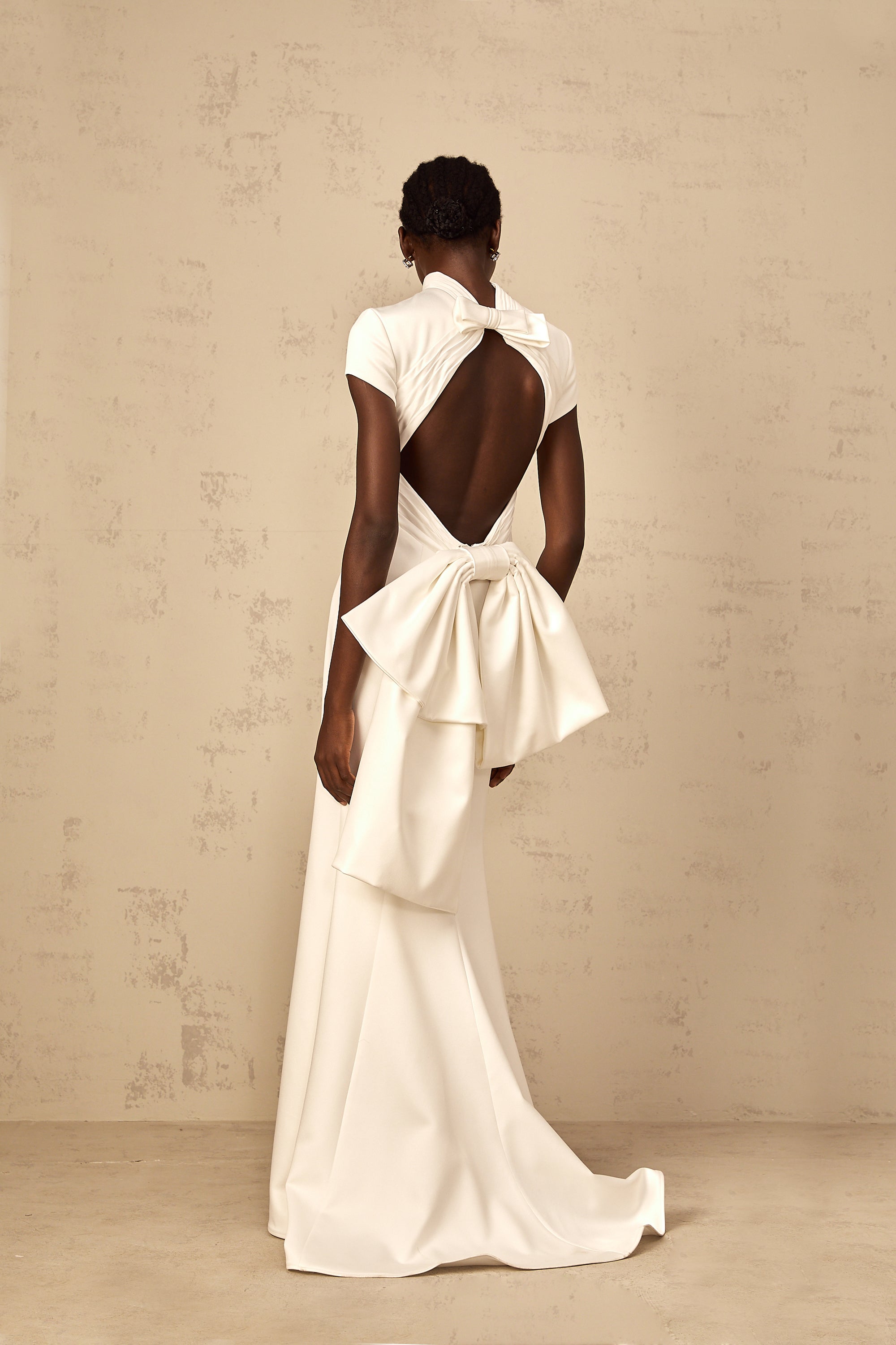 Camille White Statement Bow Mermaid Maxi Dress (Final Sale-US Only)