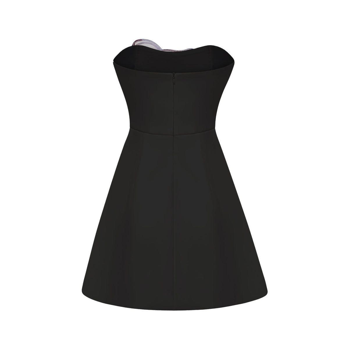 Irène Black Off-Shoulder Sequin Floral Embroidered Mini Dress