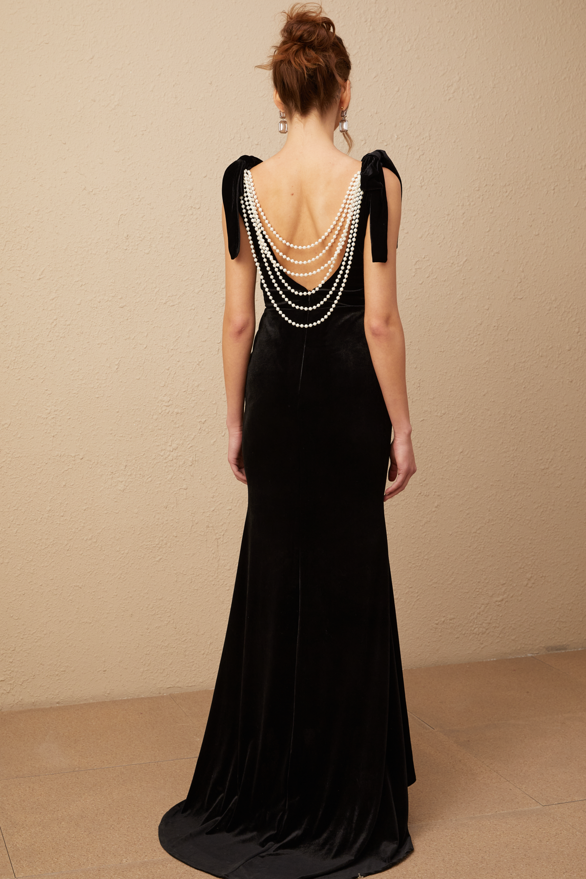 Audrey embellished velvet open-back maxi dress (Final Sale-US Only)
