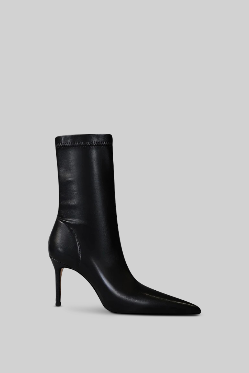 Black patent stiletto boots fashion