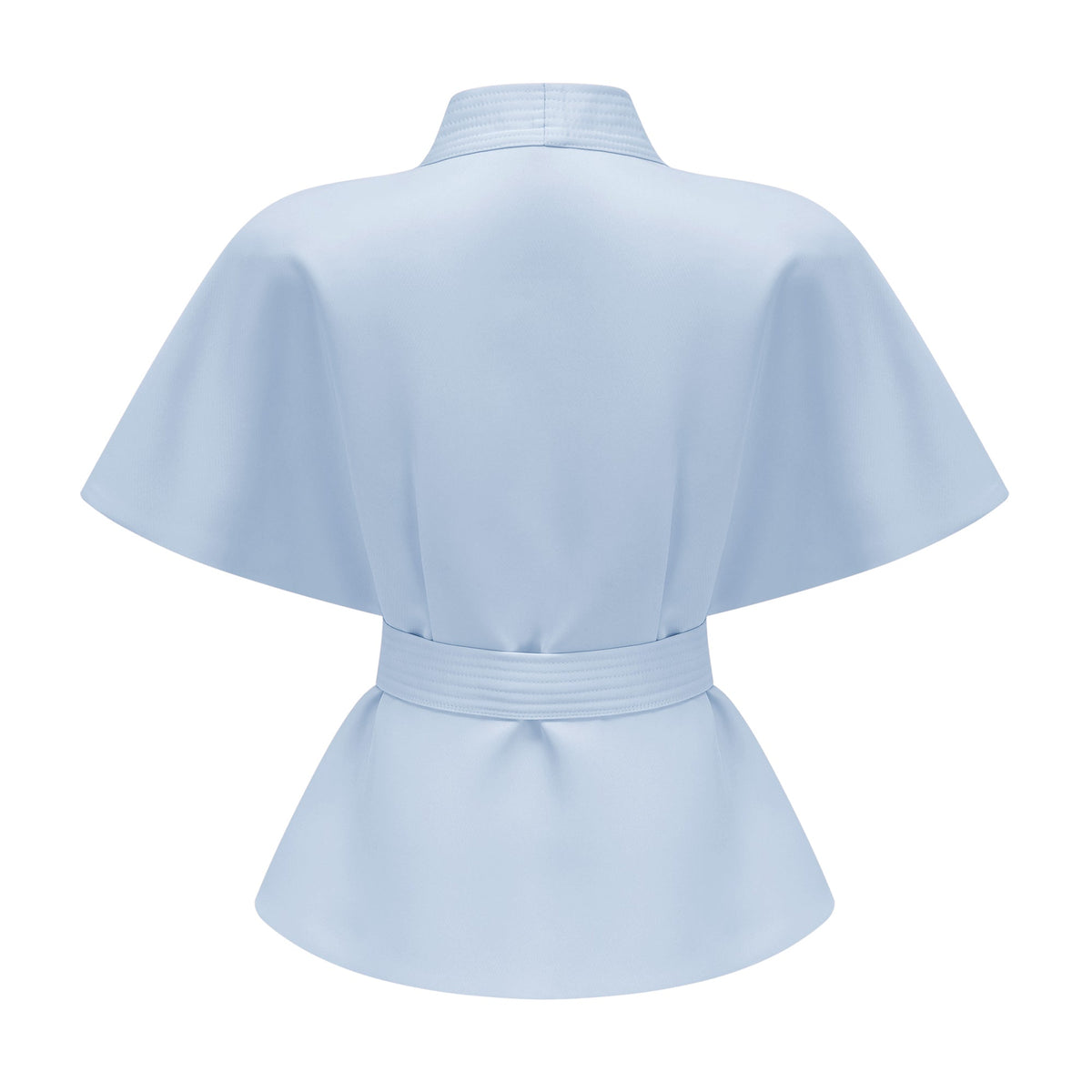 Johanna Blue Self-Tie Blouse & Skirt Set
