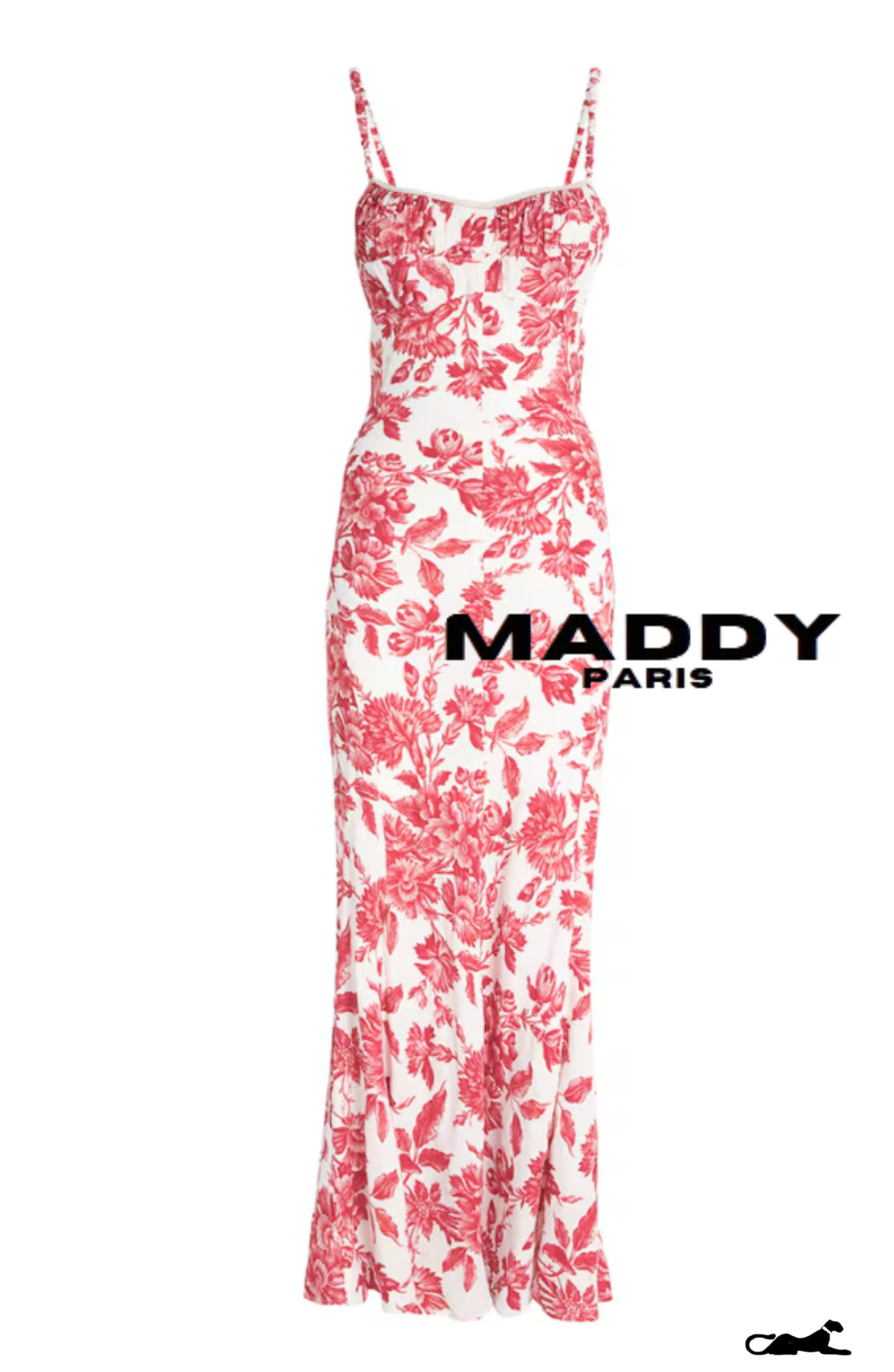 SANDRO JOSEPHINA FLORAL-PRINT MAXI DRESS IN VISCOSE  - RED