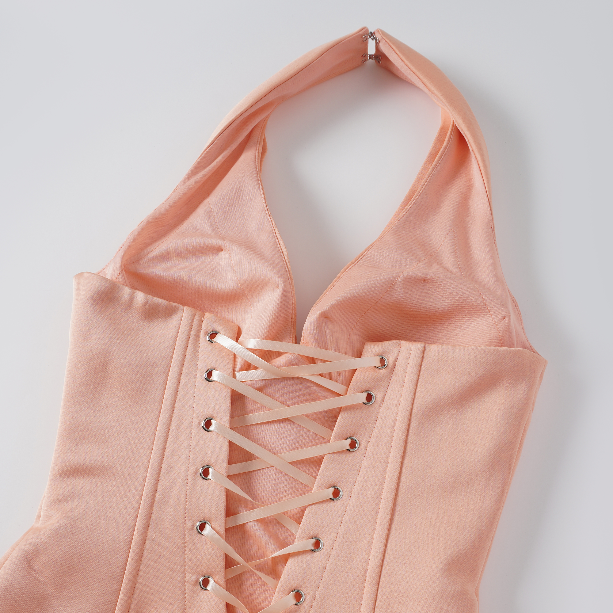 Aurélie Orange Halterneck Mermaid Maxi Dress (Final Sale)