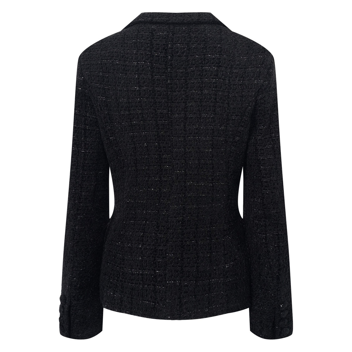 Ariadna Black Tweed Jacket & Satin Skirt Set