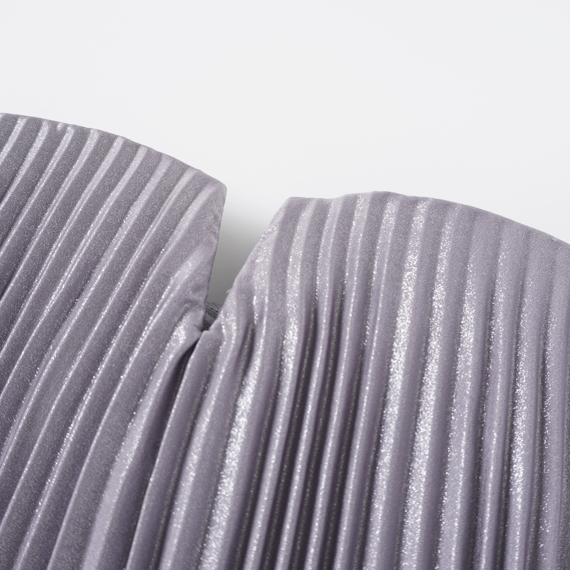 Satiné Purple Fully-pleated Maxi Dress