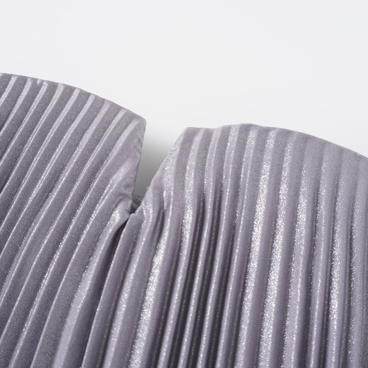 Satiné Purple Fully-pleated Maxi Dress (Final Sale-US Only)