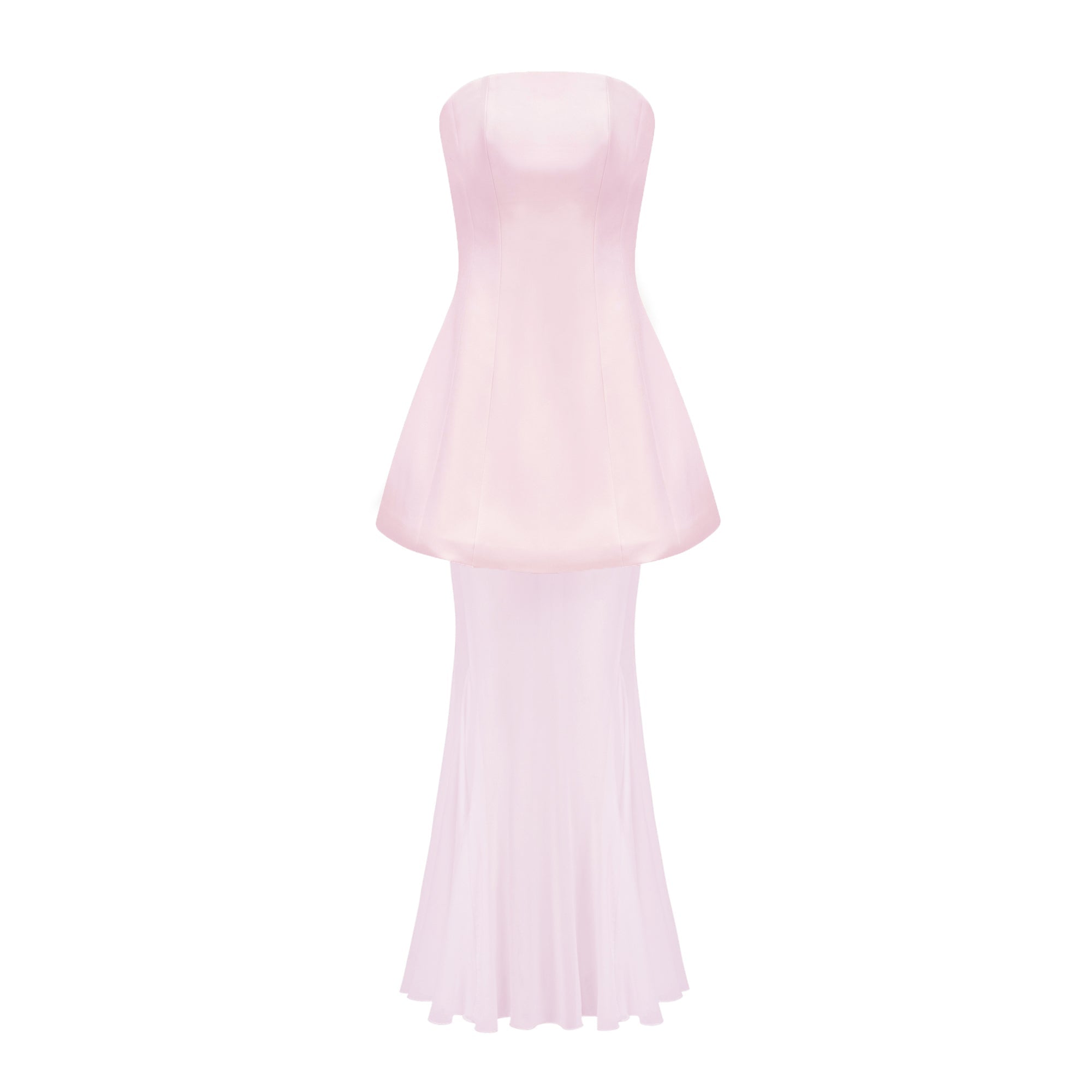 Mélanie Pink Corset Dress & Mesh Skirt Set