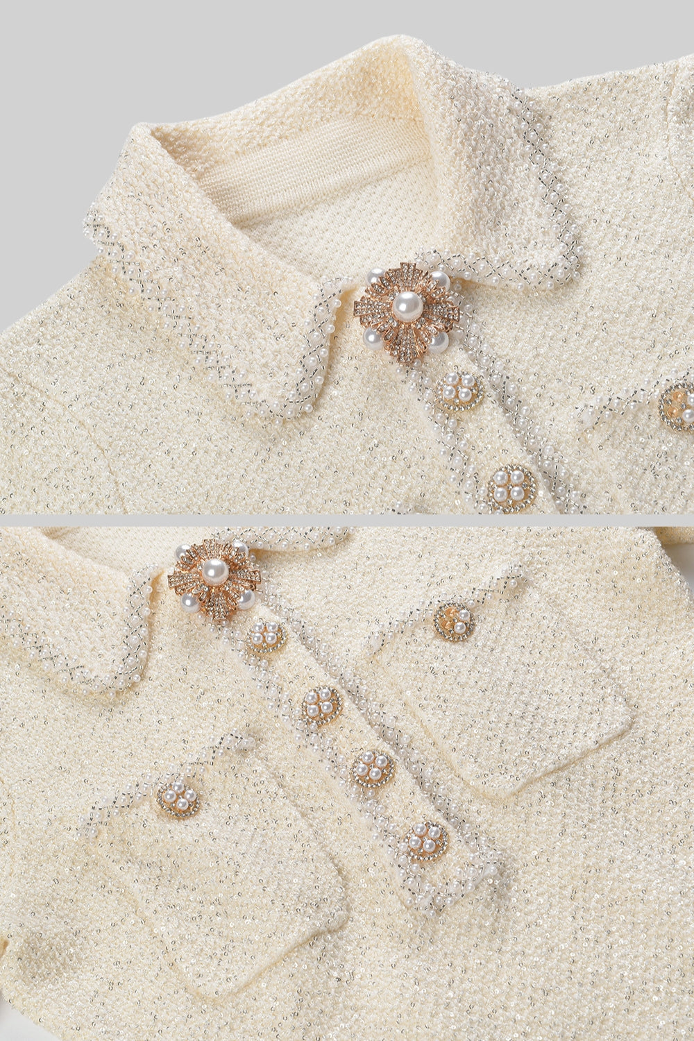 Esmee Ivoire Knit Textured Dress