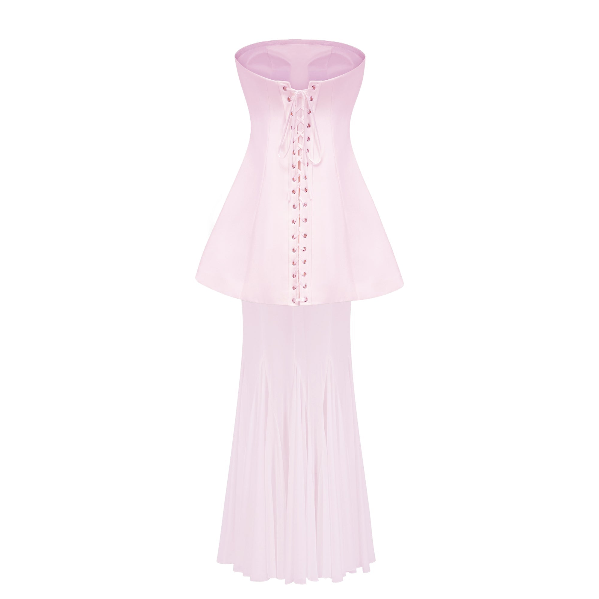 Mélanie Pink Corset Dress & Mesh Skirt Set