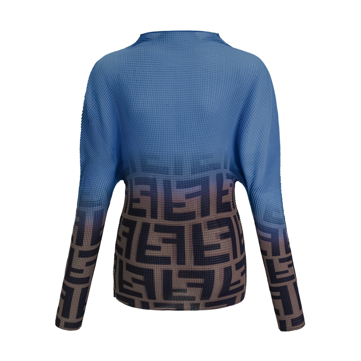 Désirée Color Block Pleated Top & Skirt Matching Set in Dark Blue
