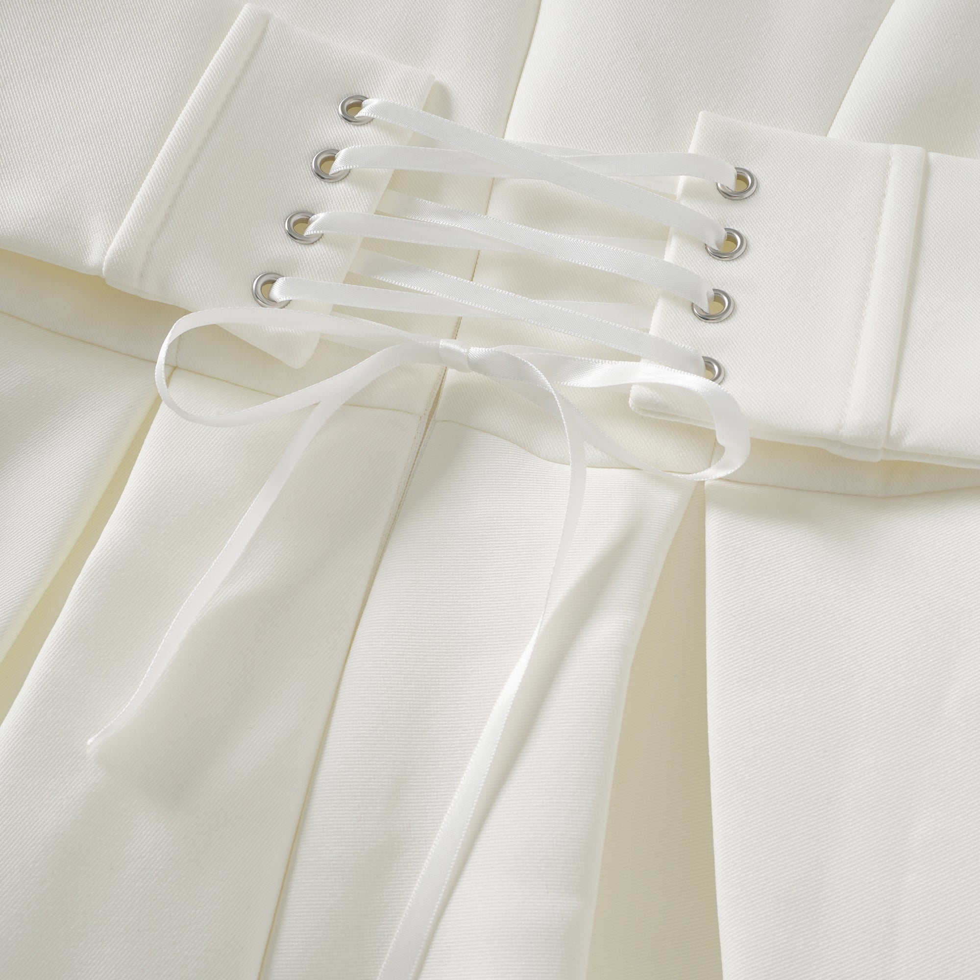 Inmaculada White Boned Bodice Mini Blazer Dress