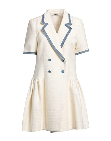 SANDRO Seville double-breasted woven mini dress