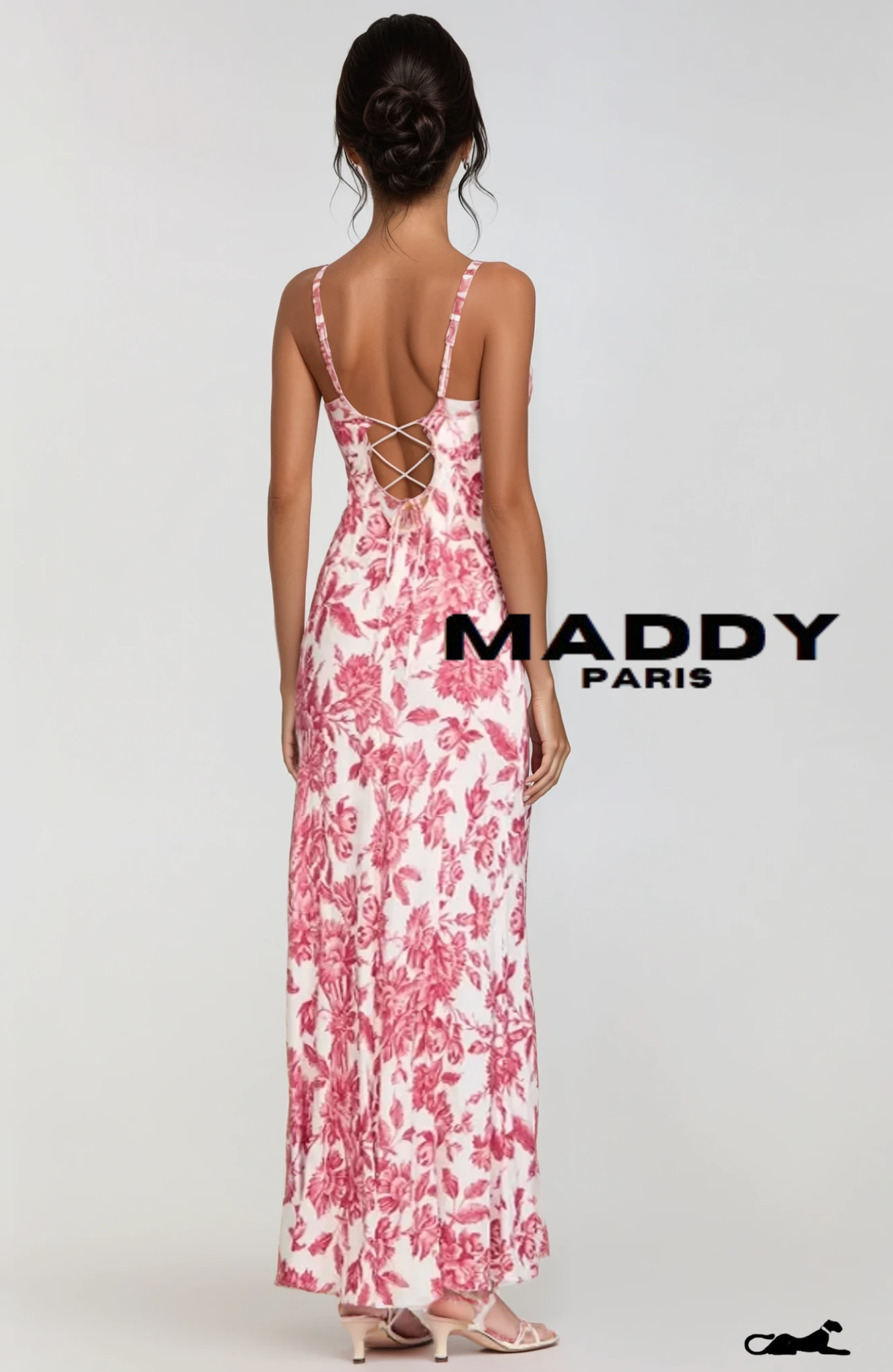 SANDRO JOSEPHINA FLORAL-PRINT MAXI DRESS IN VISCOSE - RED