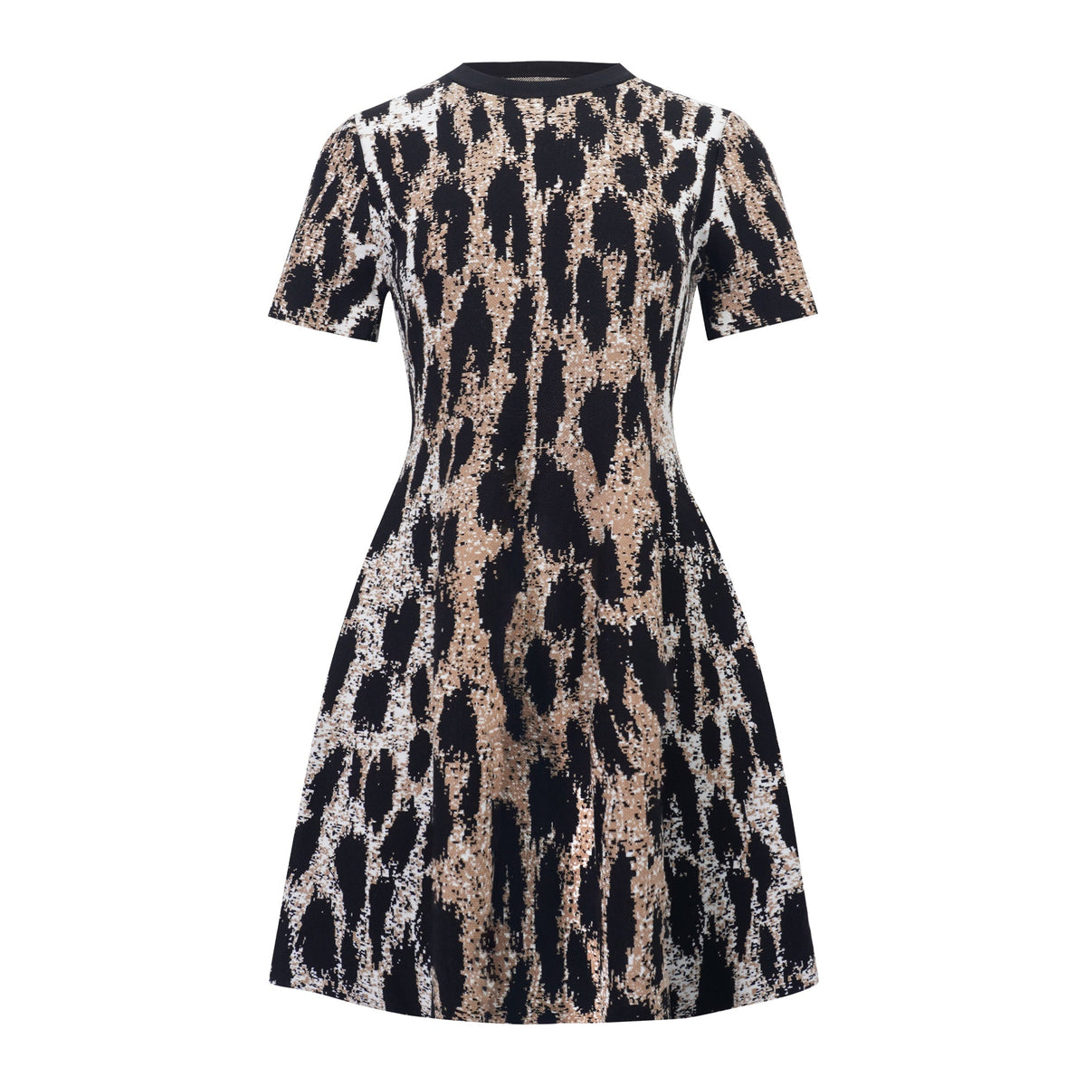 Lucie Brown Leopard Knit Mini Dress (Final Sale)