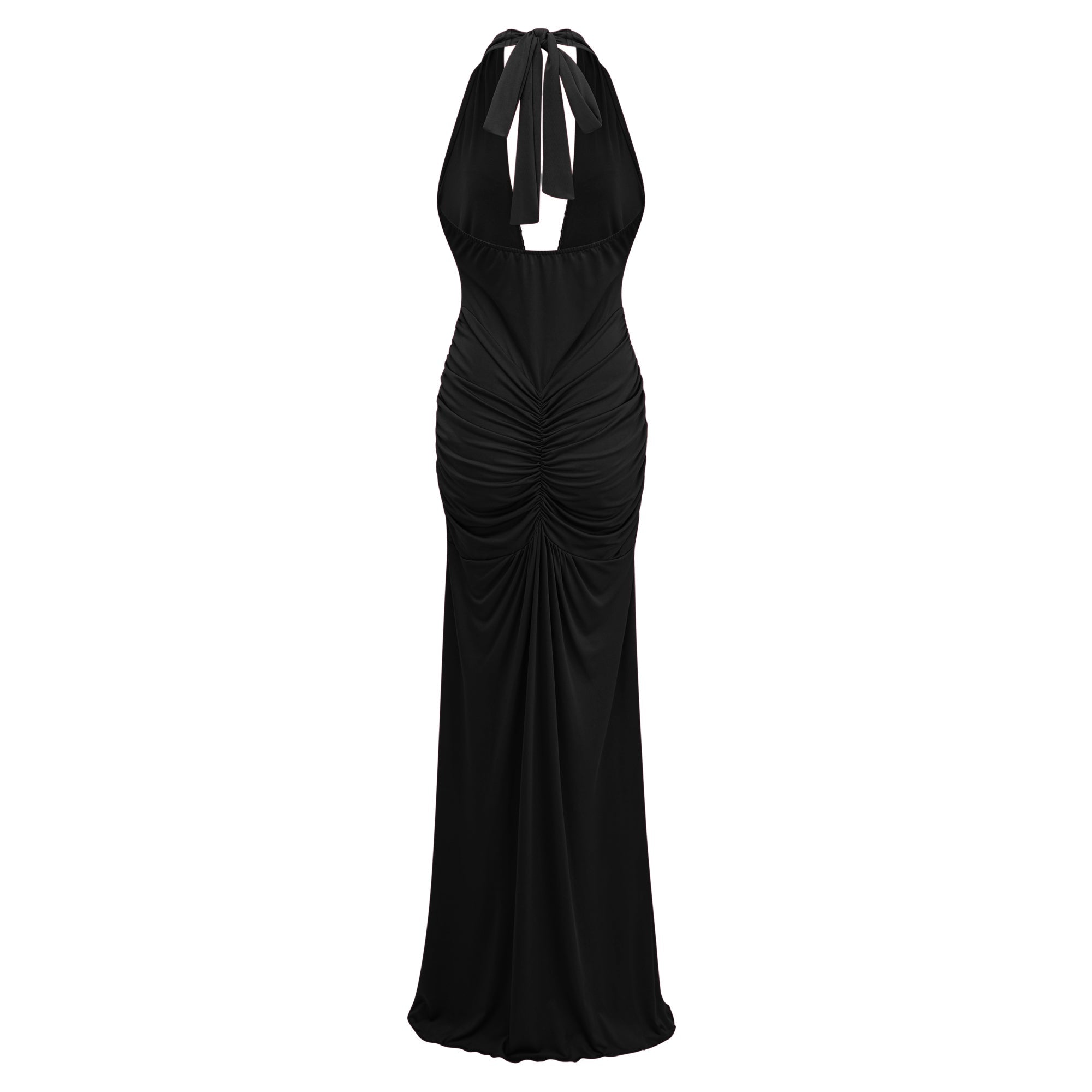 Aiglantine Halterneck Ruched Maxi Dress (Final Sale-US Only)