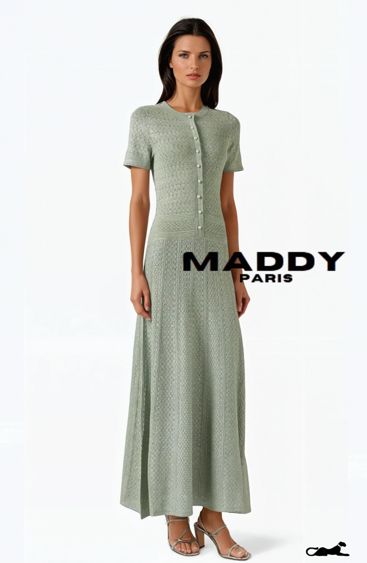 SANDRO DAY DREAM MAXI DRESS IN VISCOSE-KNIT MAXI DRESS - Green