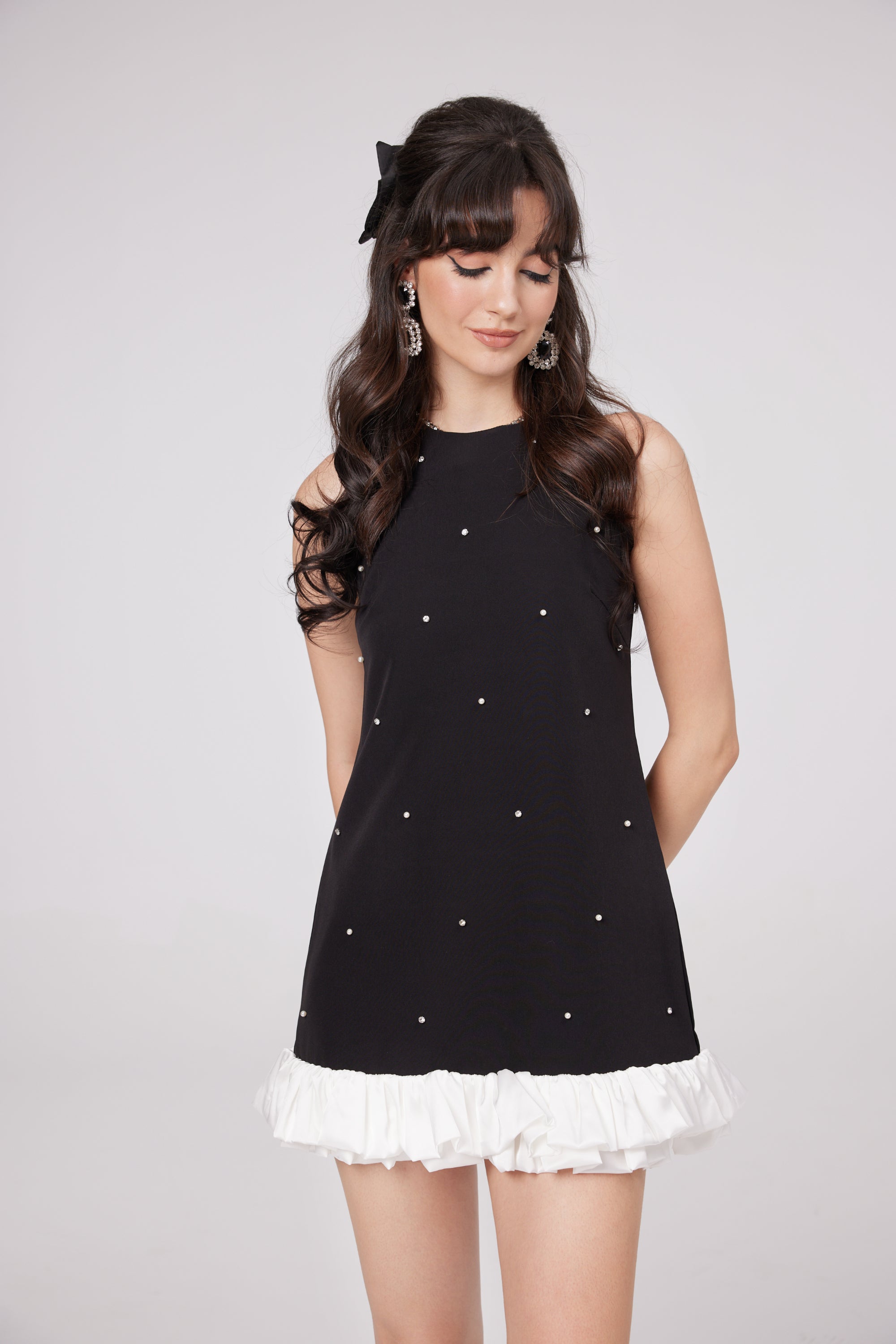 Eléa black embellished mini dress (UK Only)