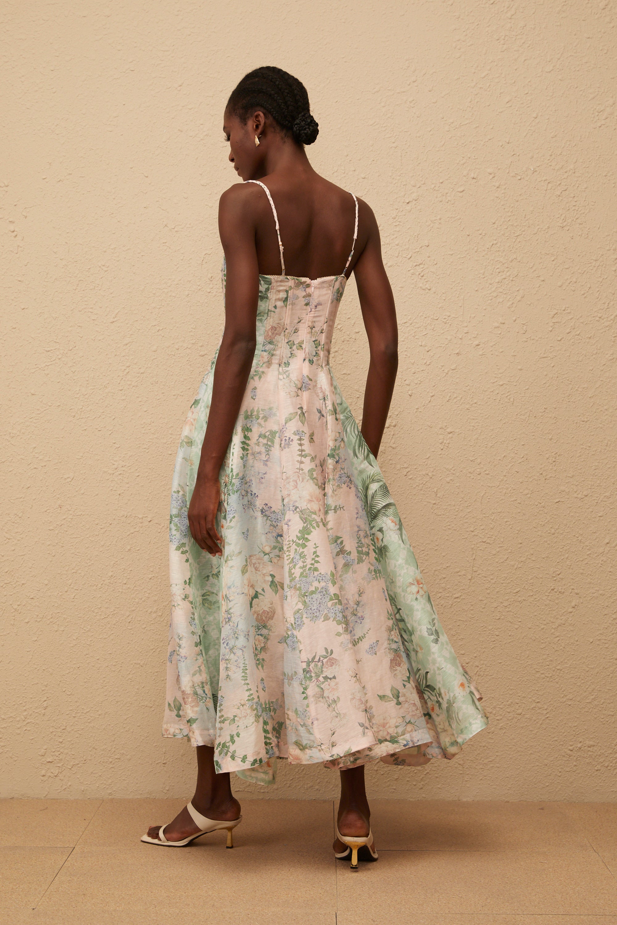 Aurore Pink Floral Print Maxi Dress (Final Sale)