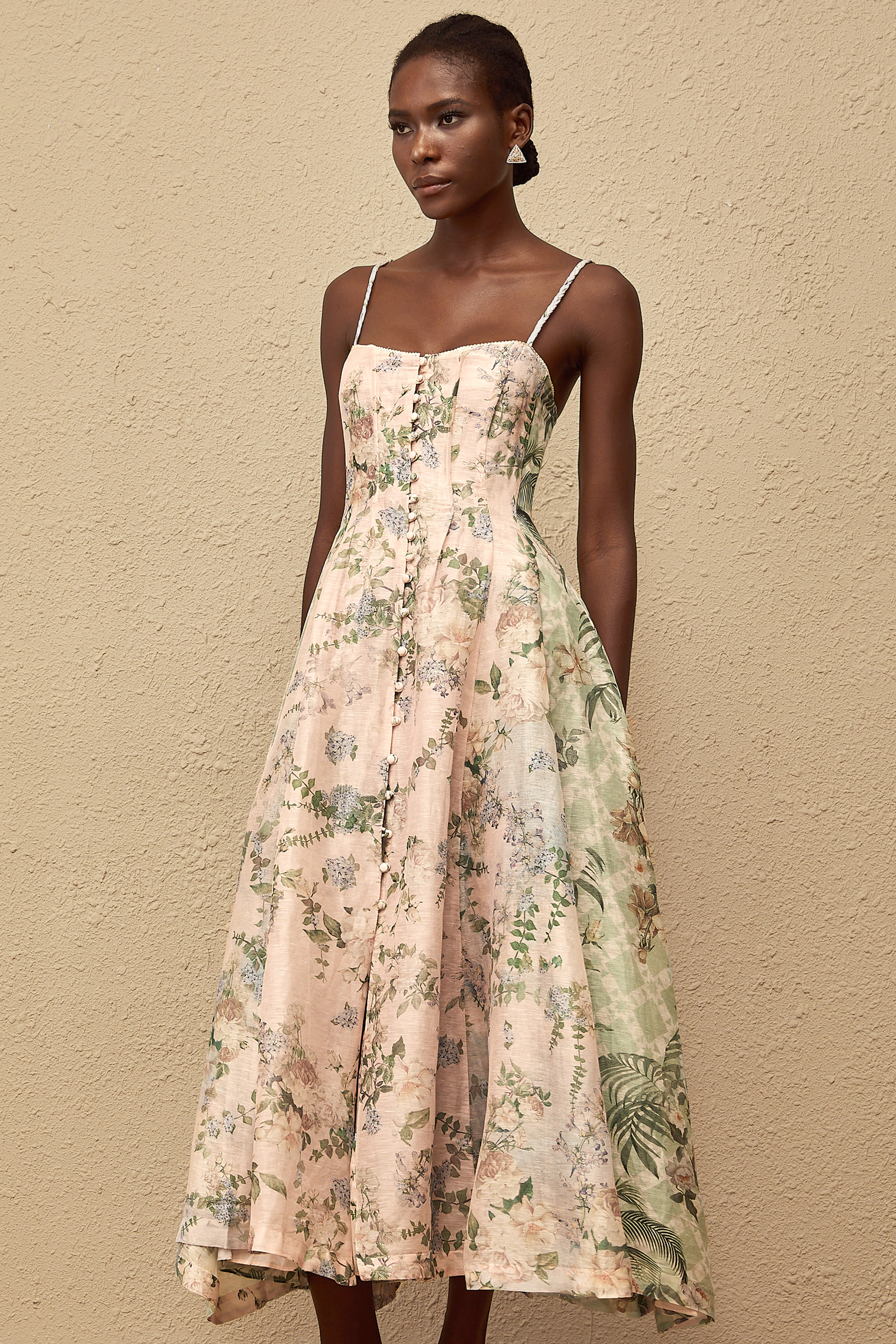 Aurore Pink Floral Print Maxi Dress (Final Sale)