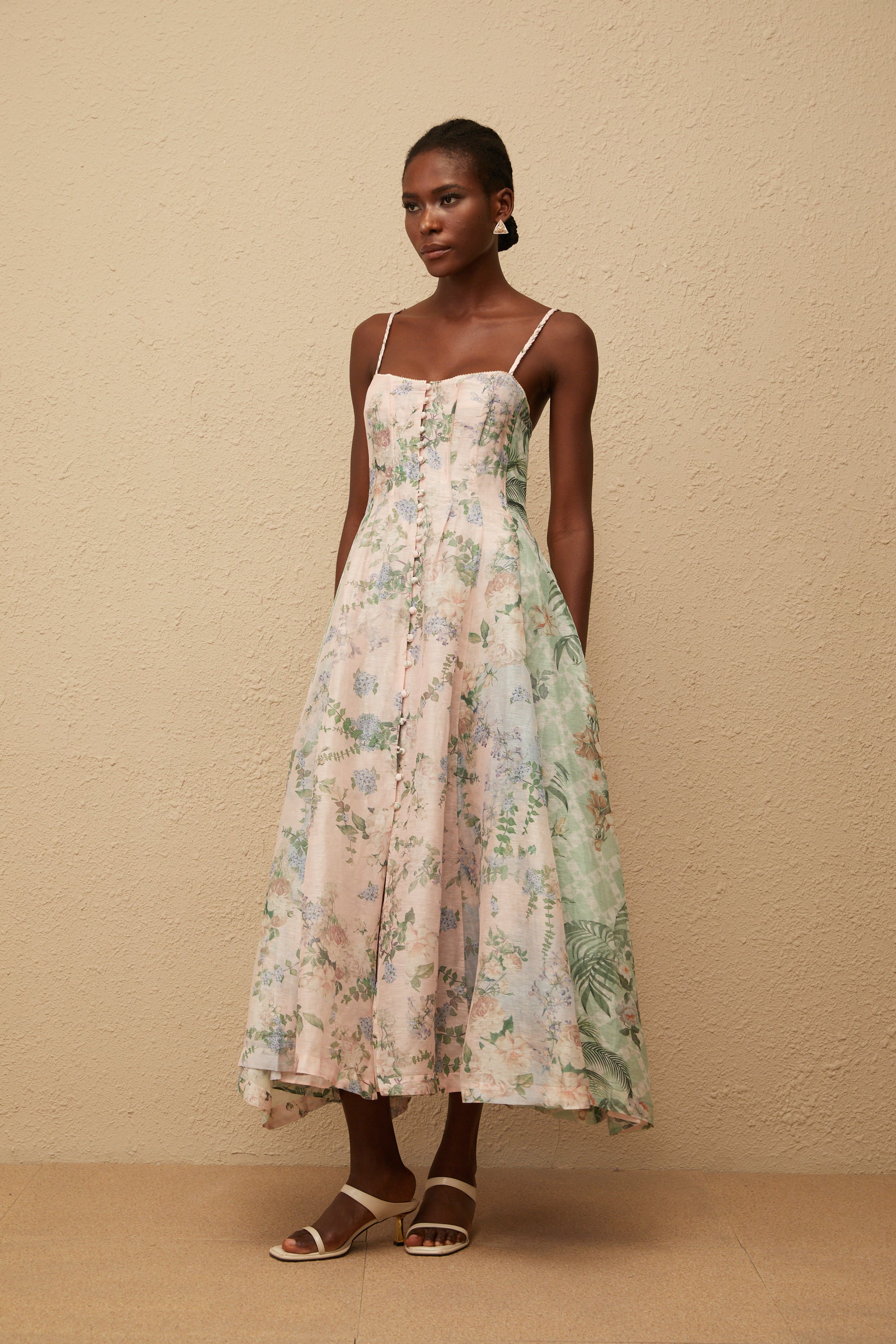 Aurore Pink Floral Print Maxi Dress (Final Sale)