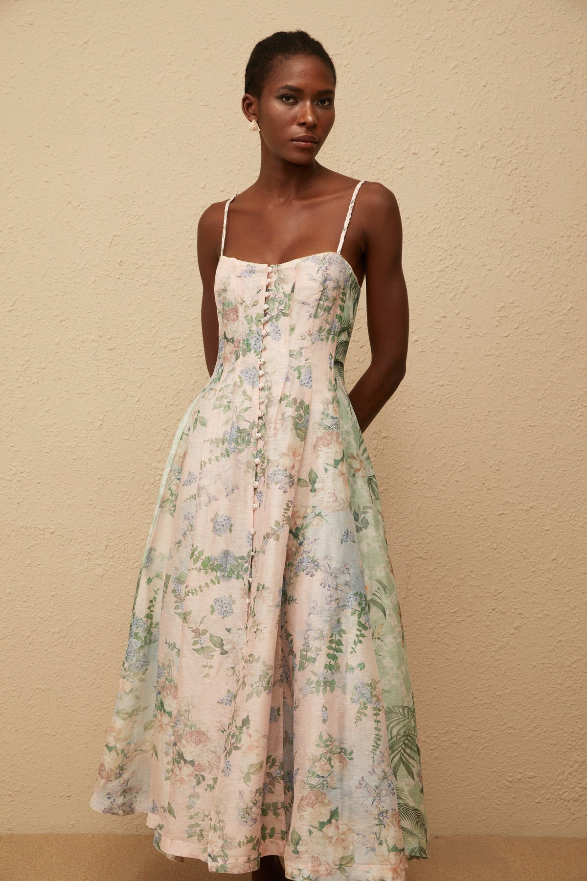Aurore Pink Floral Print Maxi Dress (Final Sale-US Only)