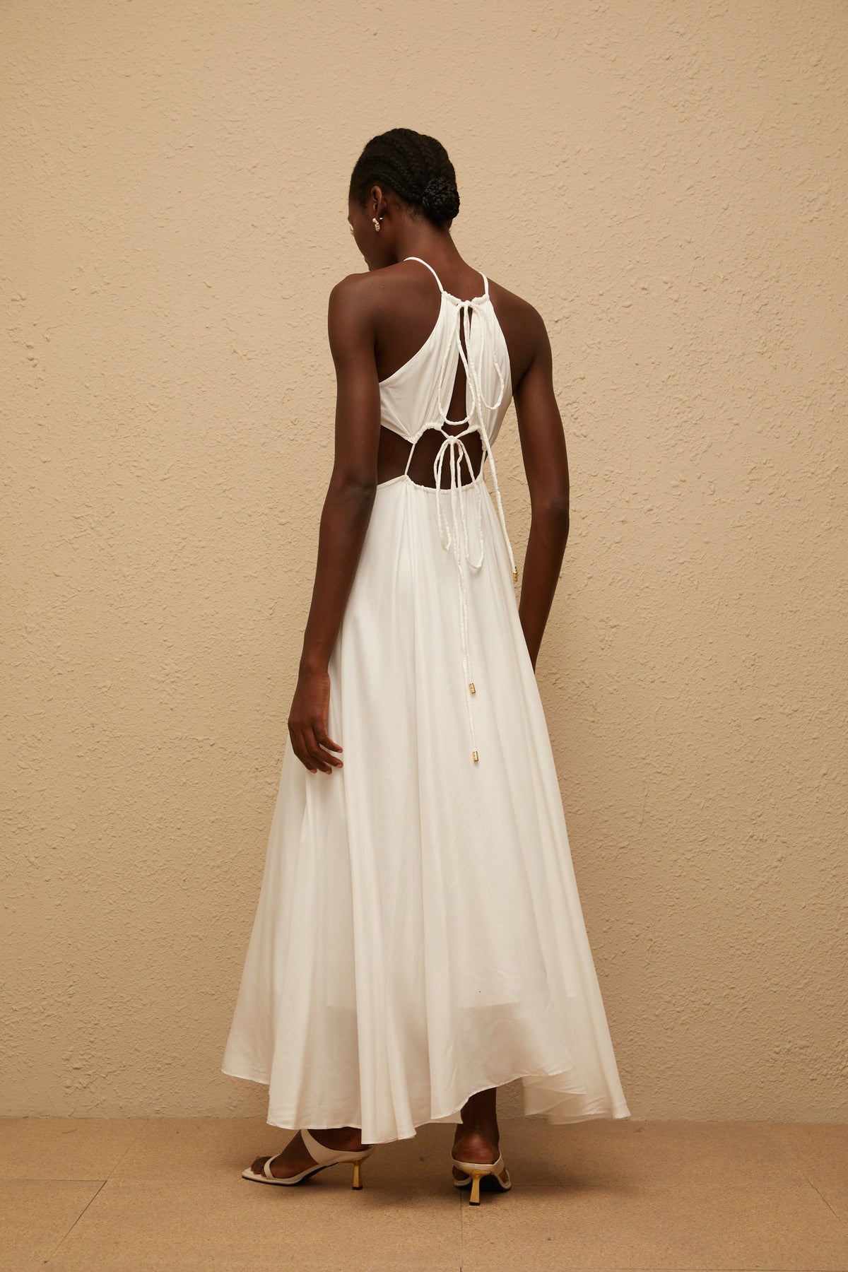 Despoina White Bohemian Style Maxi Dress (Final Sale)