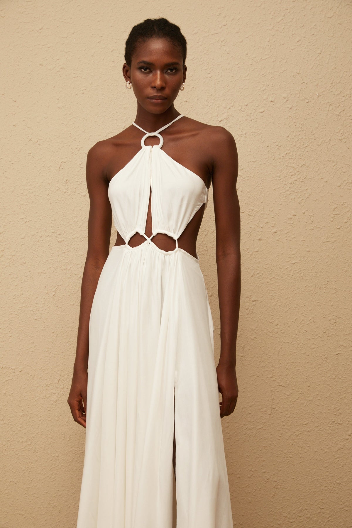 Despoina White Bohemian Style Maxi Dress (Final Sale)
