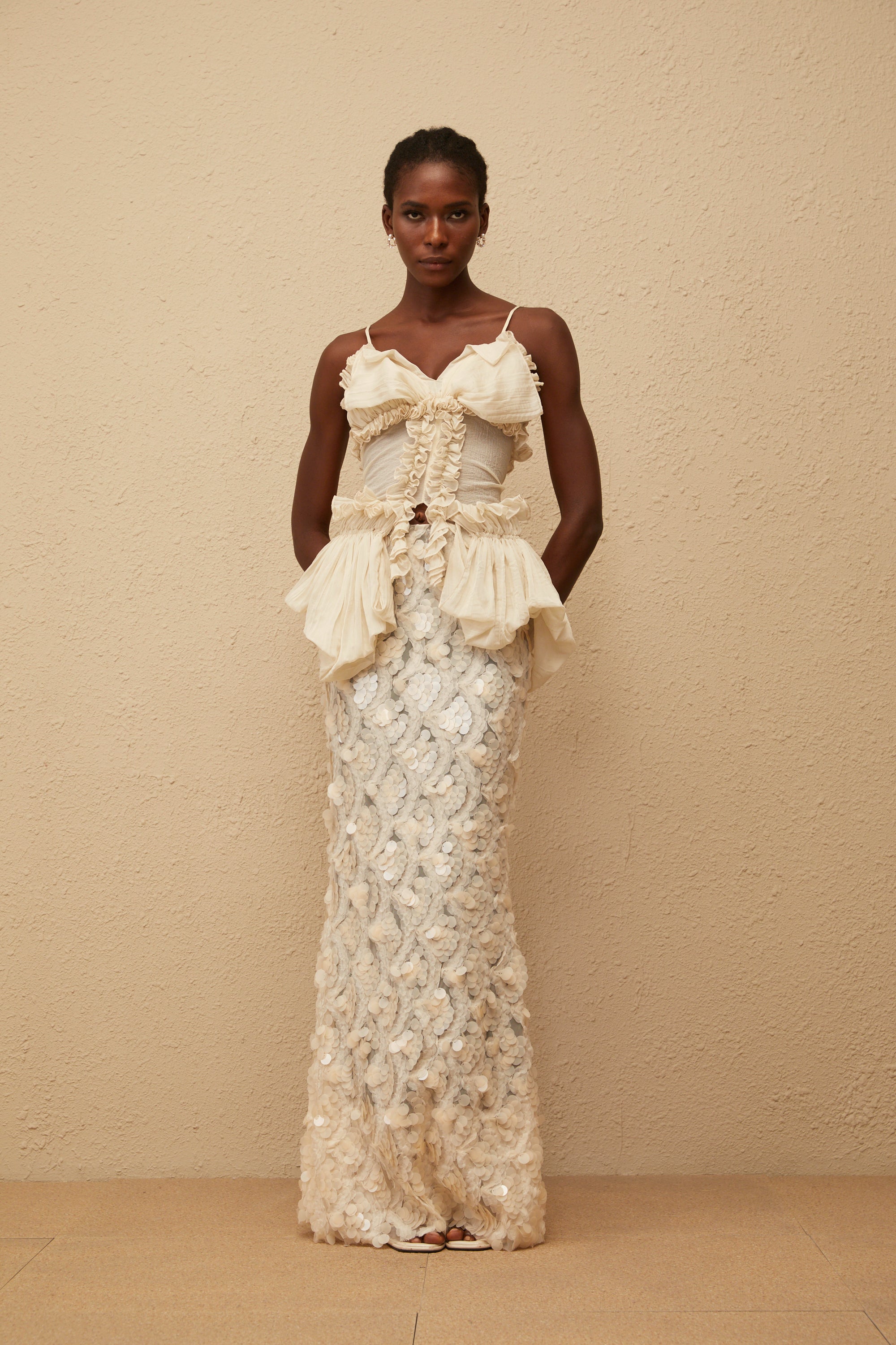 Flocon Neutral Mermaid Top & Skirt Set (Final Sale-US Only)