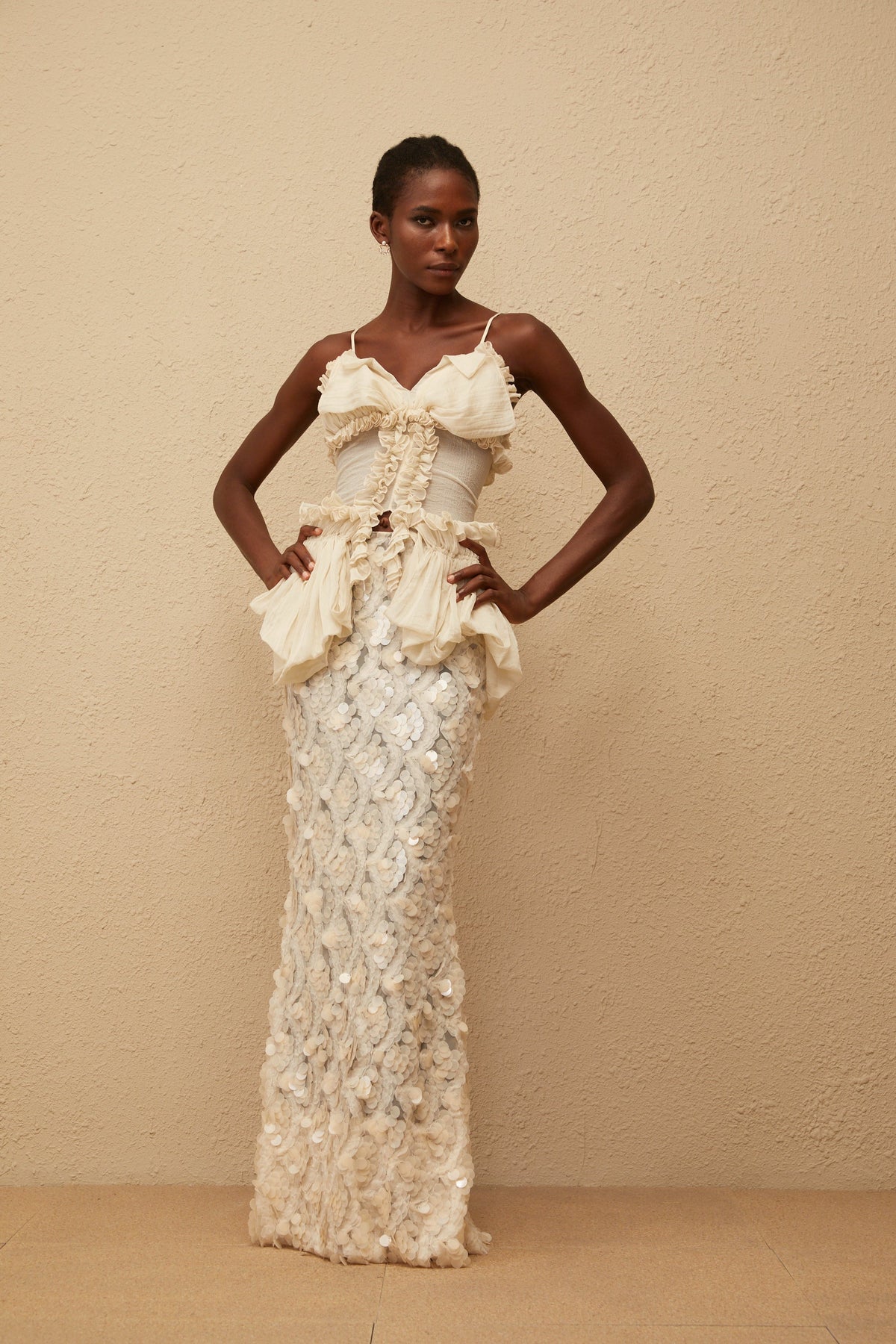 Flocon Neutral Mermaid Top & Skirt Set