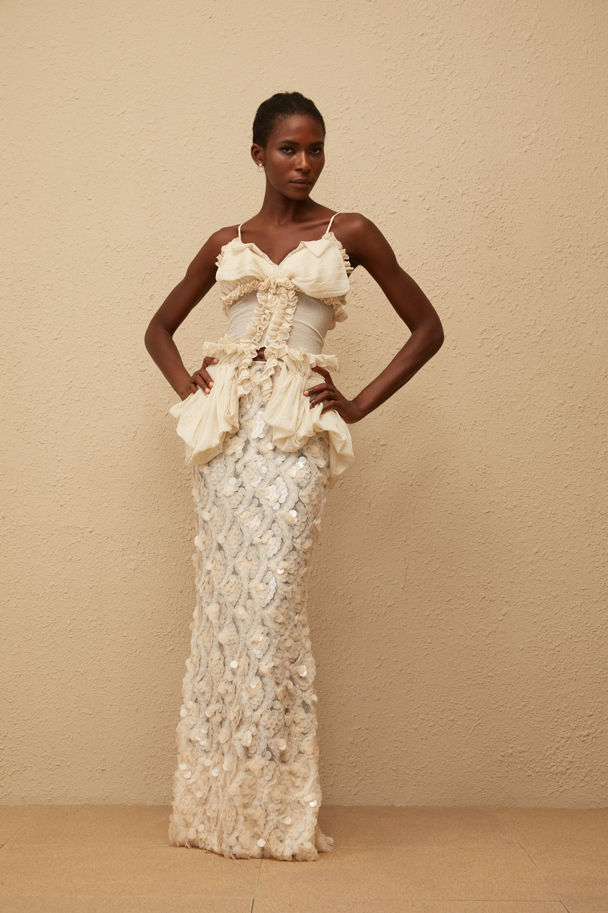 Flocon Neutral Mermaid Top & Skirt Set (Final Sale-US Only)