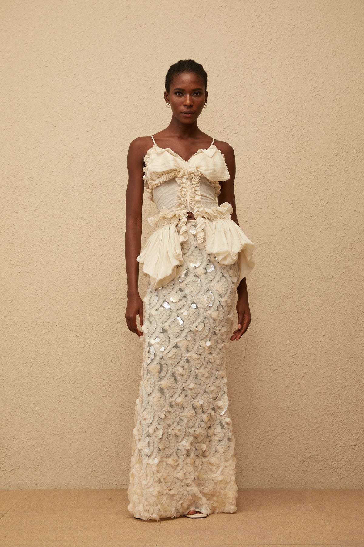 Flocon Neutral Mermaid Top & Skirt Set